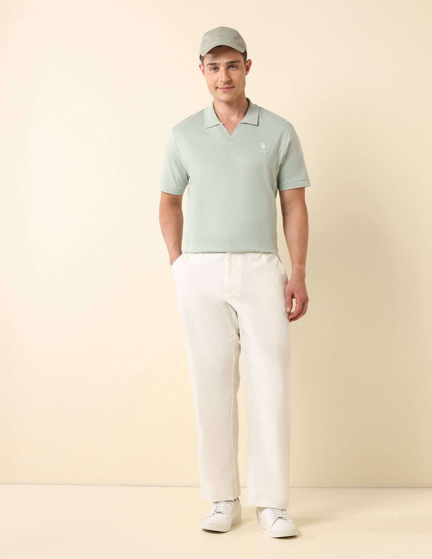 Slim Fit Classic Polo Shirt Light Green - U.S. Polo Assn. India | Large