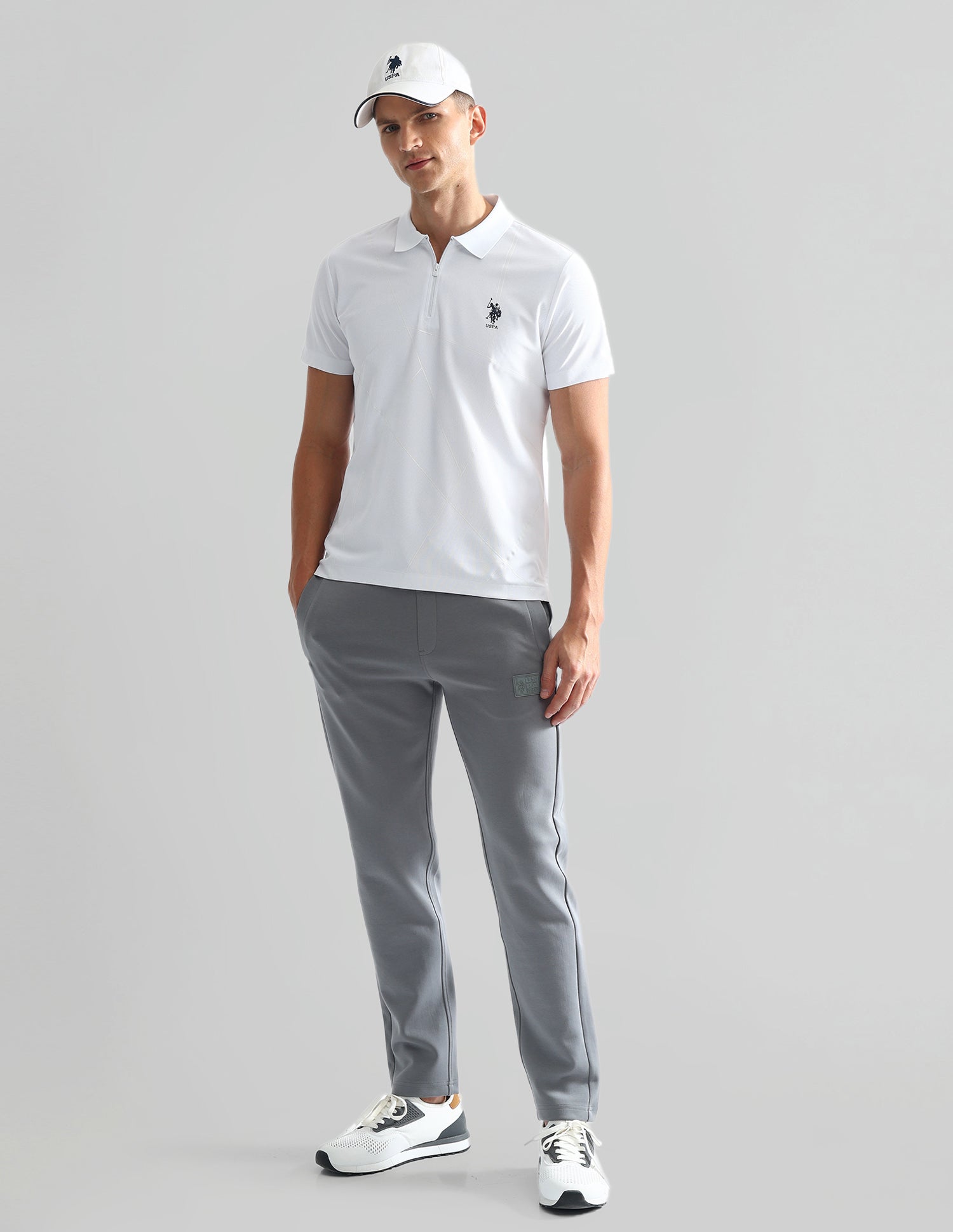 Solid Slim Fit Polo Shirt White - U.S. Polo Assn. India | Large