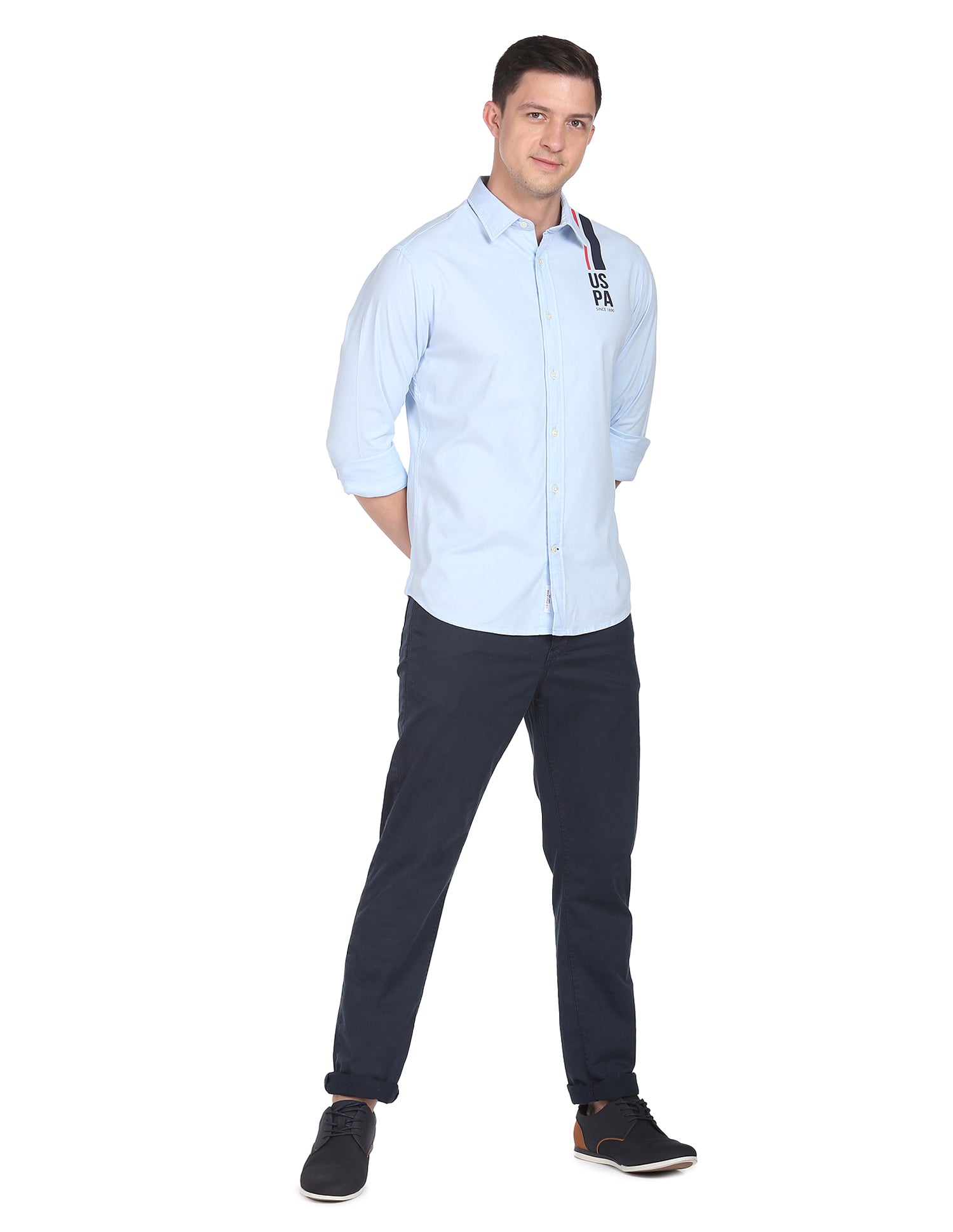 Stretchy Oxford Shirt Blue - U.S. POLO ASSN. | Large