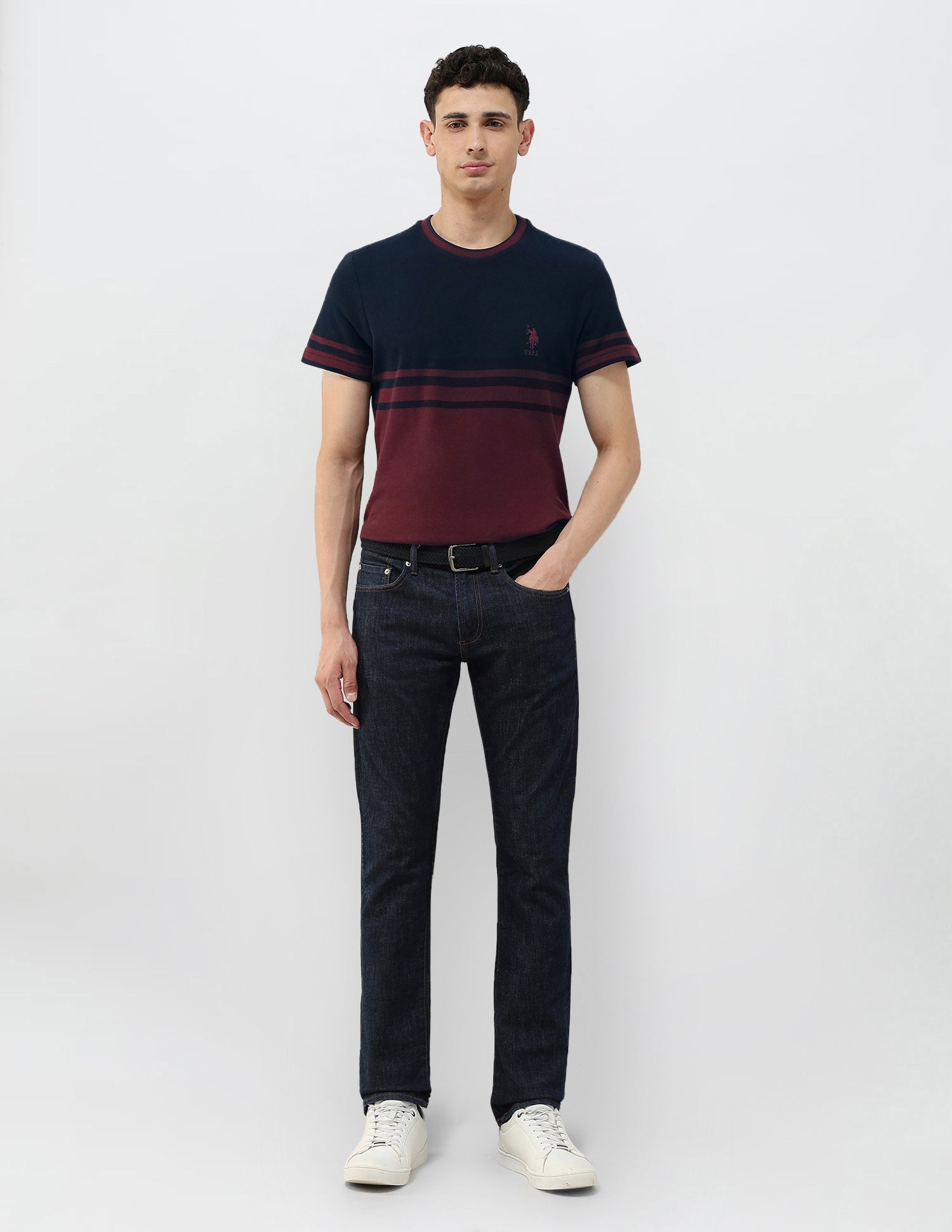 Colorblocked Slim Fit T-Shirt Navy - U.S. POLO ASSN. | Large