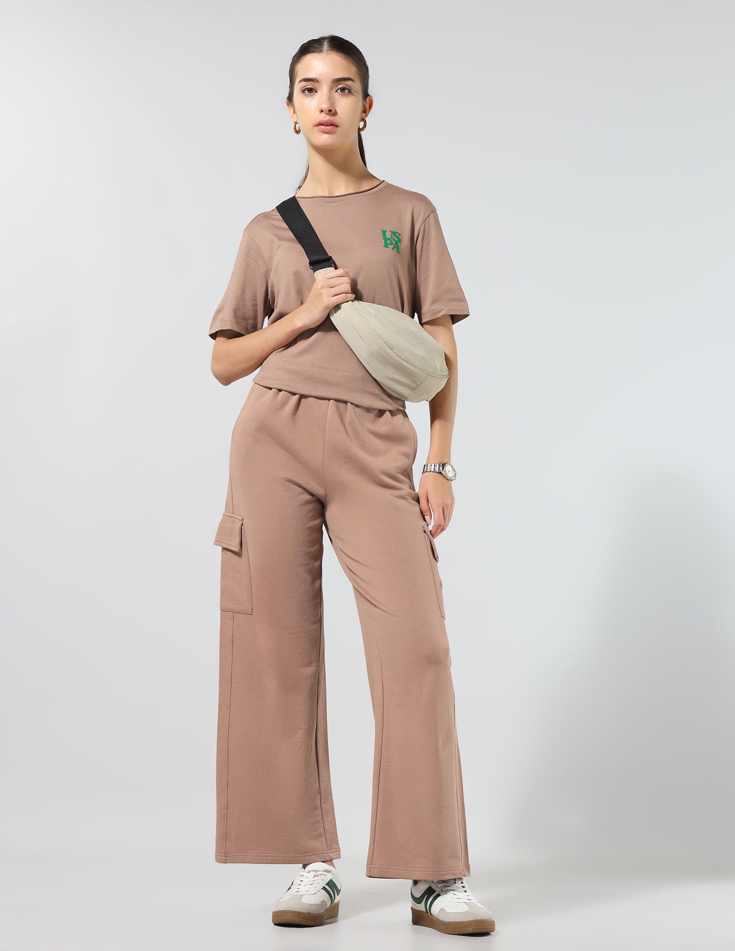 Relaxed Fit Solid Lounge T-Shirt Light Brown - U.S. POLO ASSN. | Large