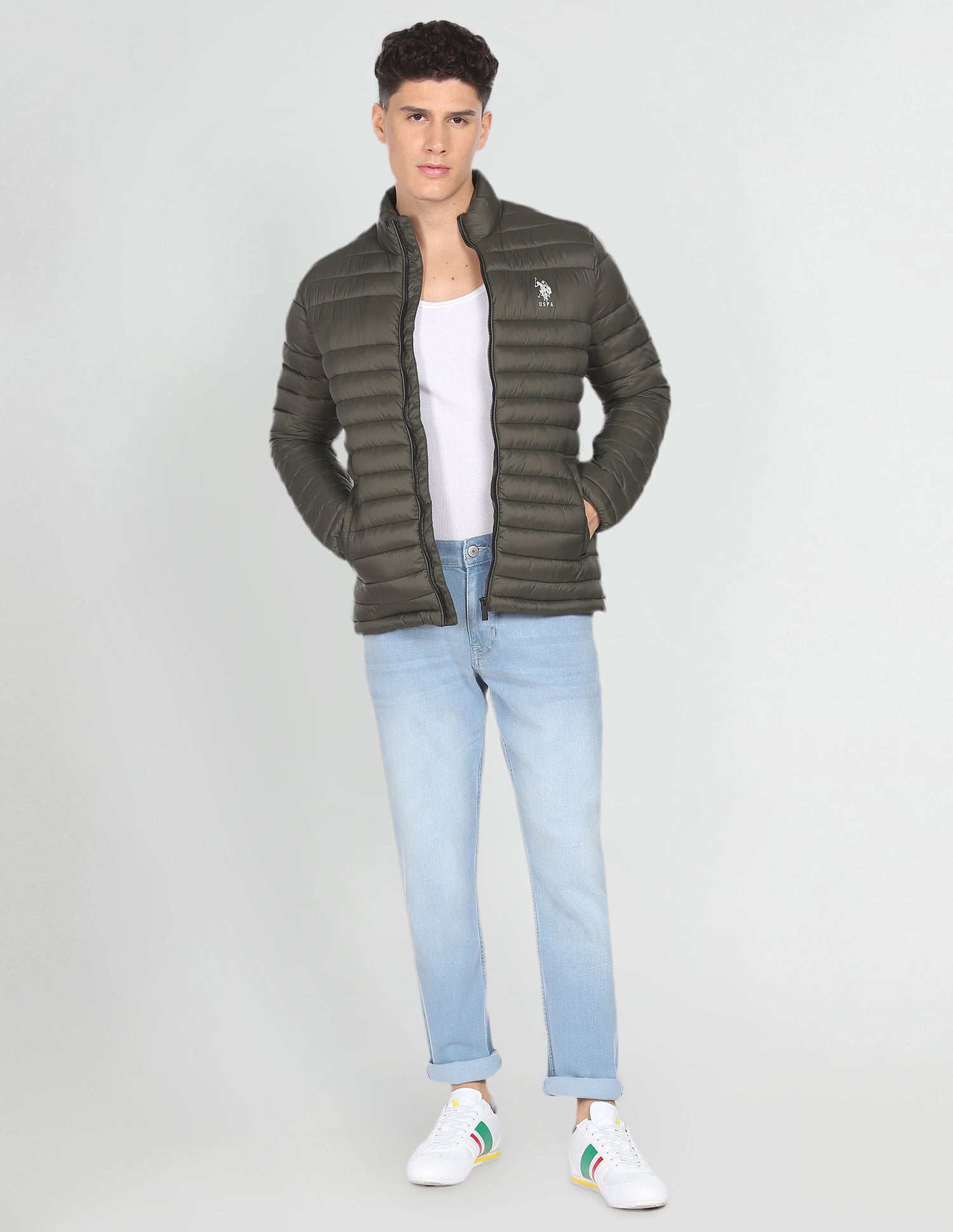 Brandon Slim Tapered Fit Jeans Light Blue - U.S. POLO ASSN. | Large