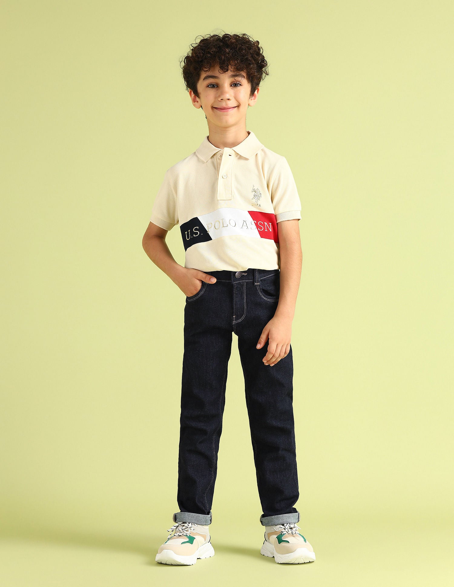 Boys Slim Fit Blue Jeans Blue - U.S. POLO ASSN. | Large