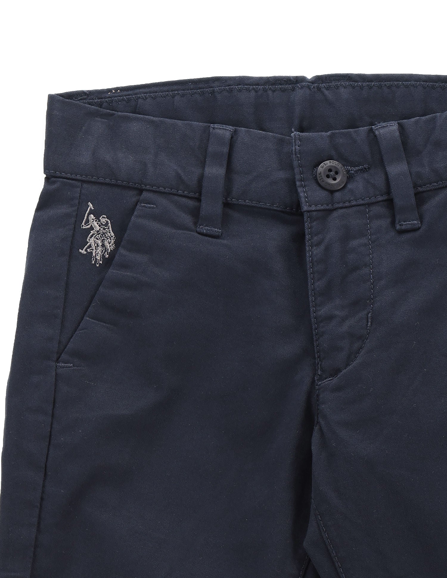 Boys Cotton Stretch Twill Trousers Navy - U.S. POLO ASSN. | Large