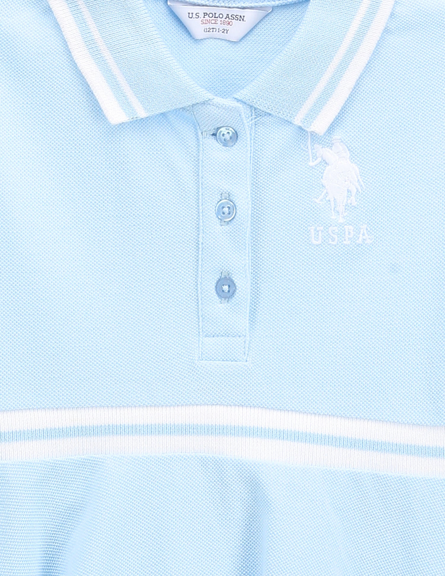 Girls Pique Skater Dress Light Blue - U.S. Polo Assn. India | Large