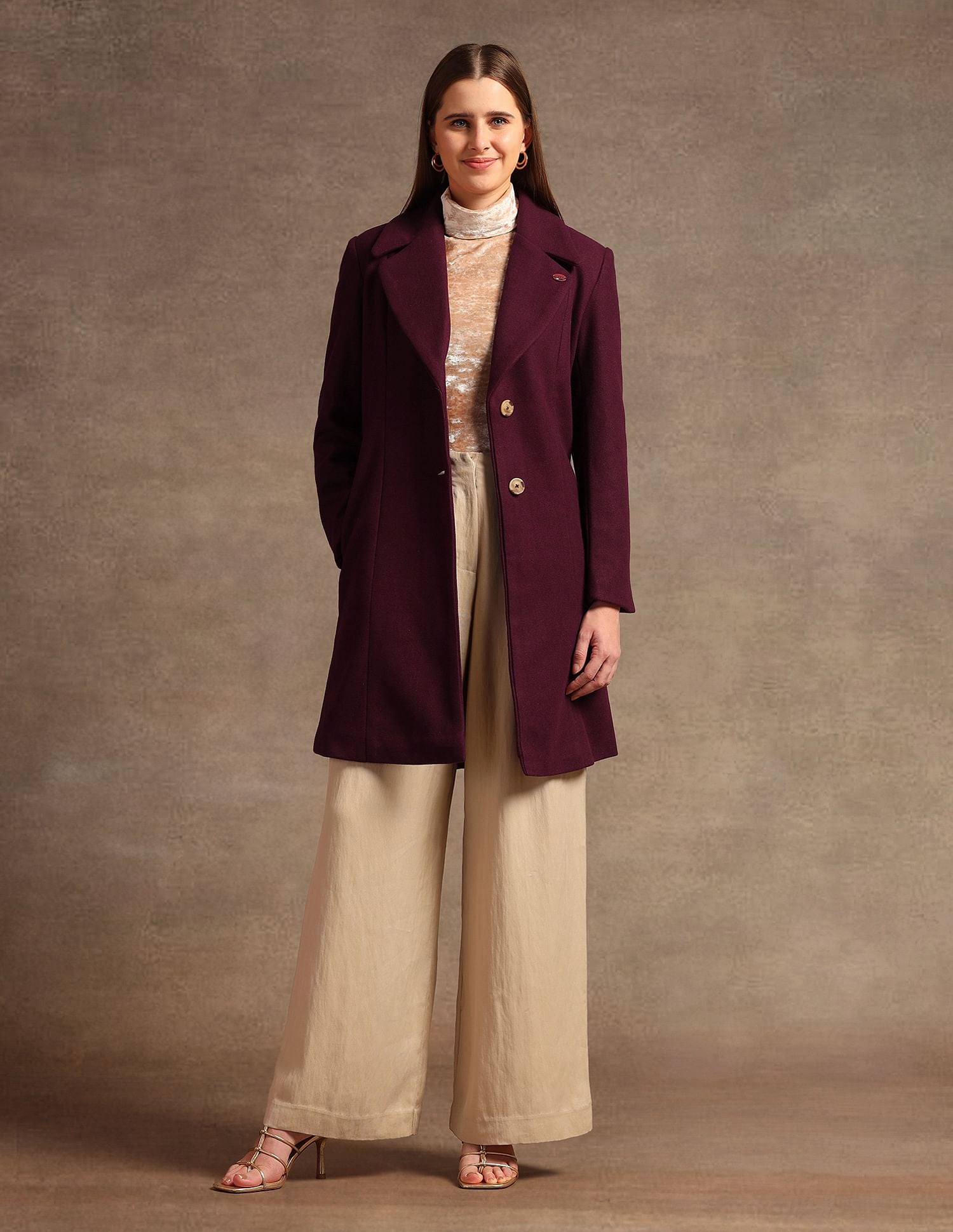 Long Line Solid Jacket Maroon - U.S. Polo Assn. India | Large