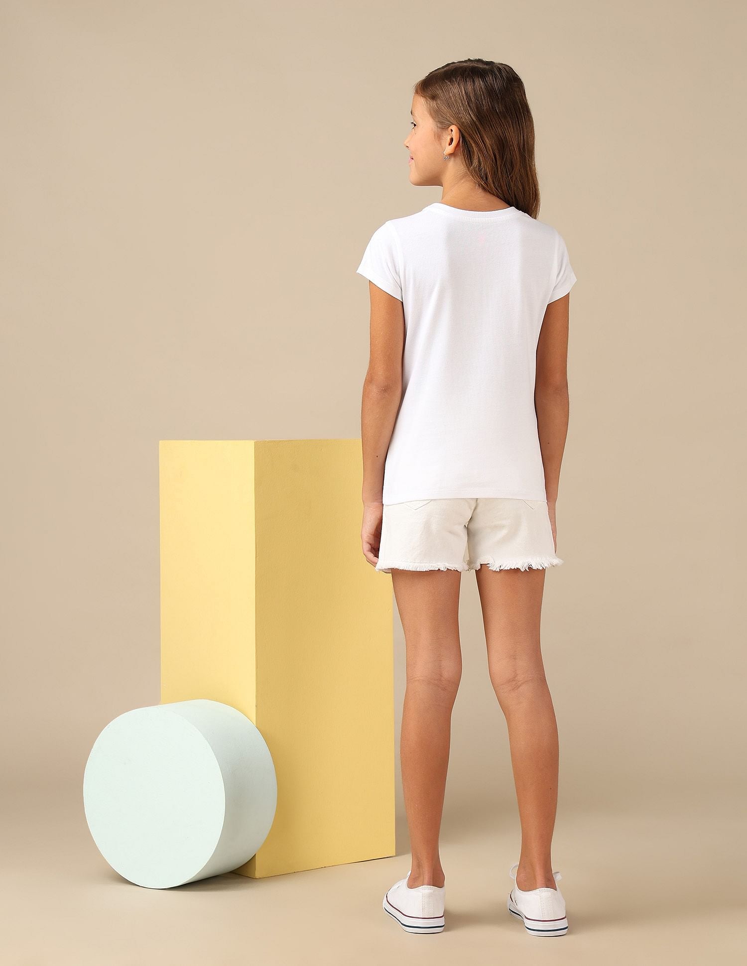 Girls Flip Sequins Regular Fit  T-Shirt White - U.S. POLO ASSN. | Large