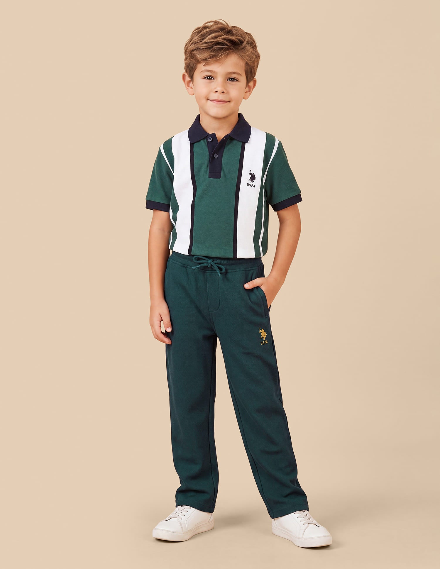 Mid Rise Solid Track Pants Teal - U.S. Polo Assn. India | Large