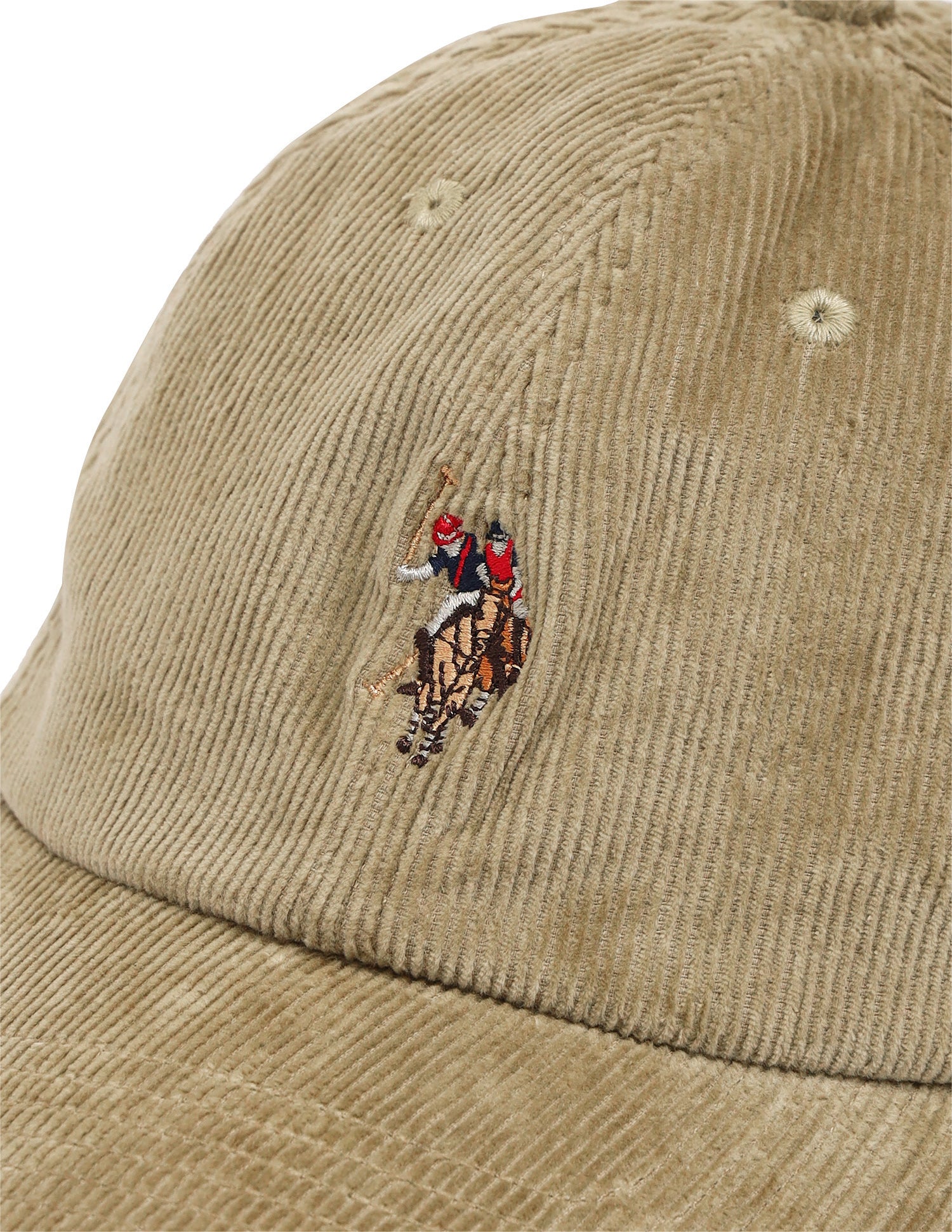 Brand Embroidered Cotton Cap Khaki - U.S. Polo Assn. India | Large