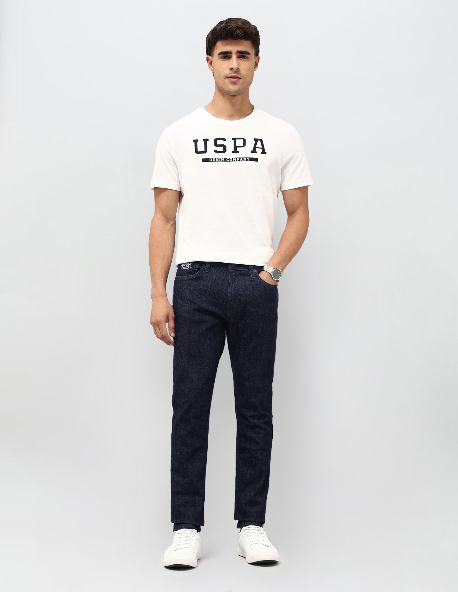 Brandon Slim Tapered Fit Mid Rise Jeans Indigo - U.S. POLO ASSN. | Large
