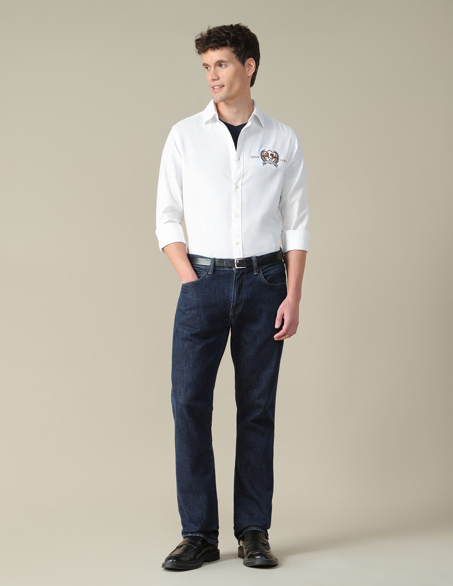 Oxford Tailored Fit Shirt White - U.S. Polo Assn. India | Large