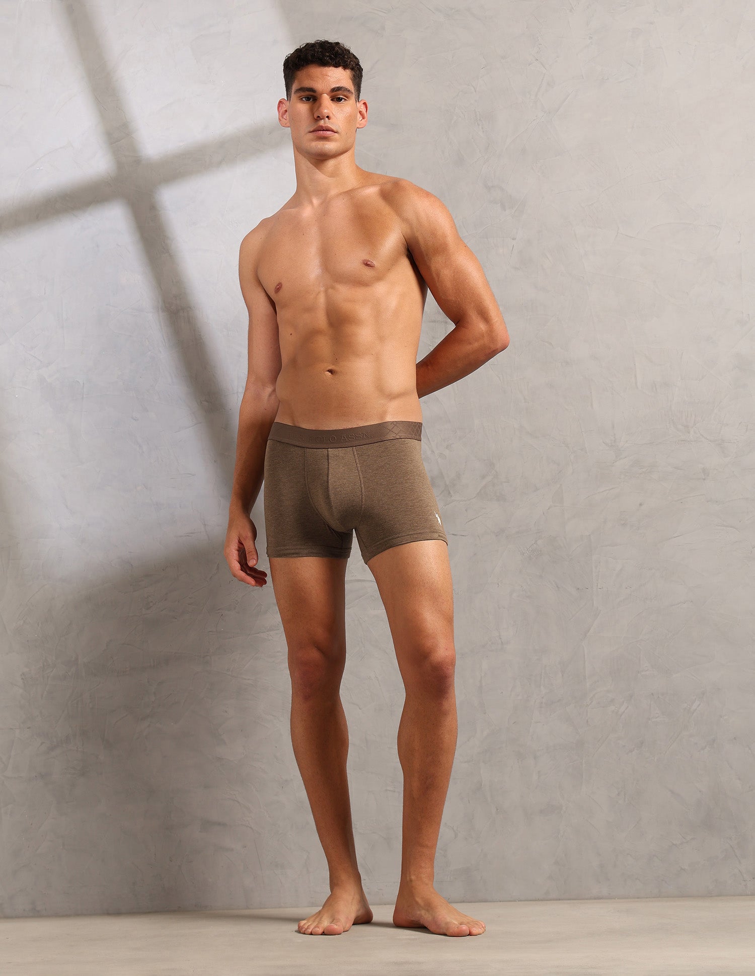 Moisture Control Breathable PT006 Trunks - Pack Of 1 Light Brown Melange - U.S. POLO ASSN. | Large