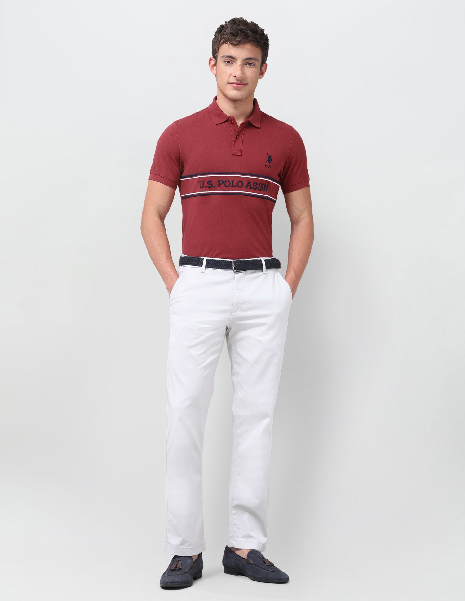 Brand Embroidered Regular Fit Polo Shirt Red - U.S. Polo Assn. India | Large