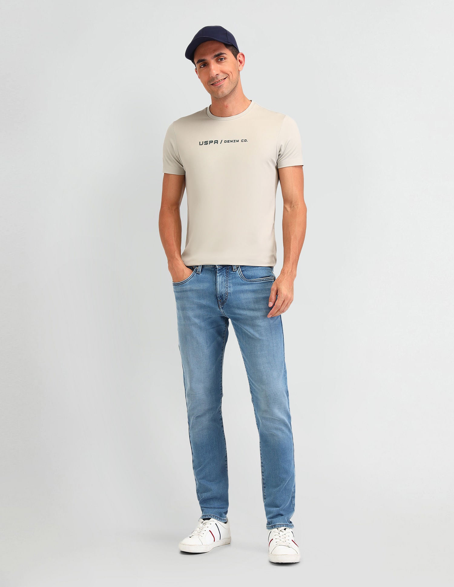 Mid Rise Light Wash Jeans Blue - U.S. POLO ASSN. | Large