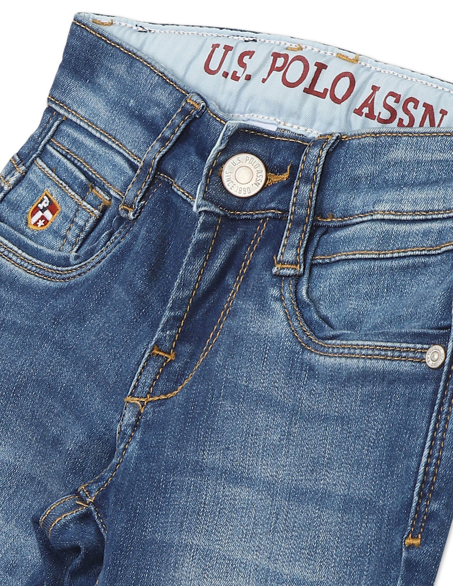 Mid Rise Stone Wash Jeans Blue - U.S. Polo Assn. India | Large