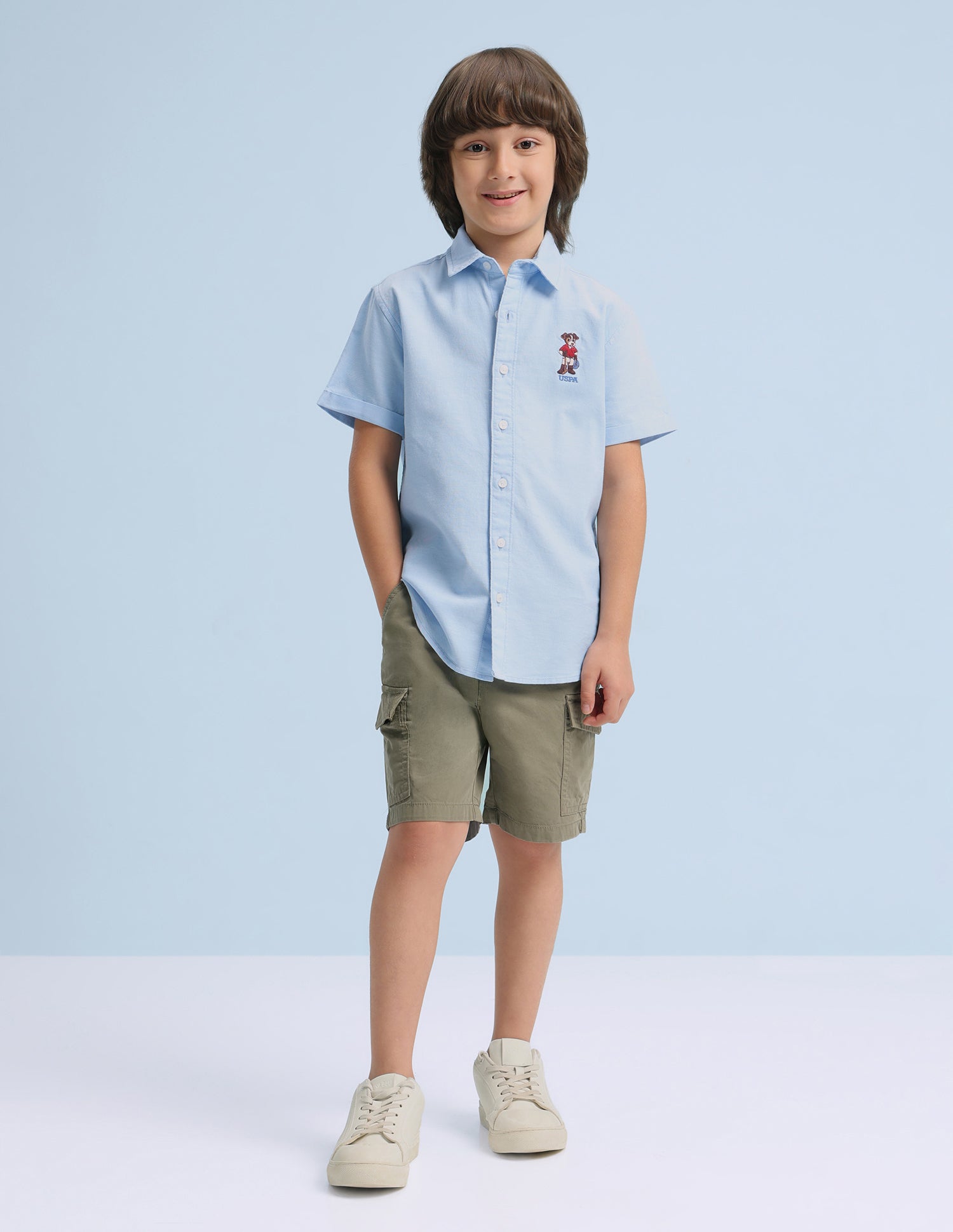 Solid Oxford Shirt Blue - U.S. Polo Assn. India | Large