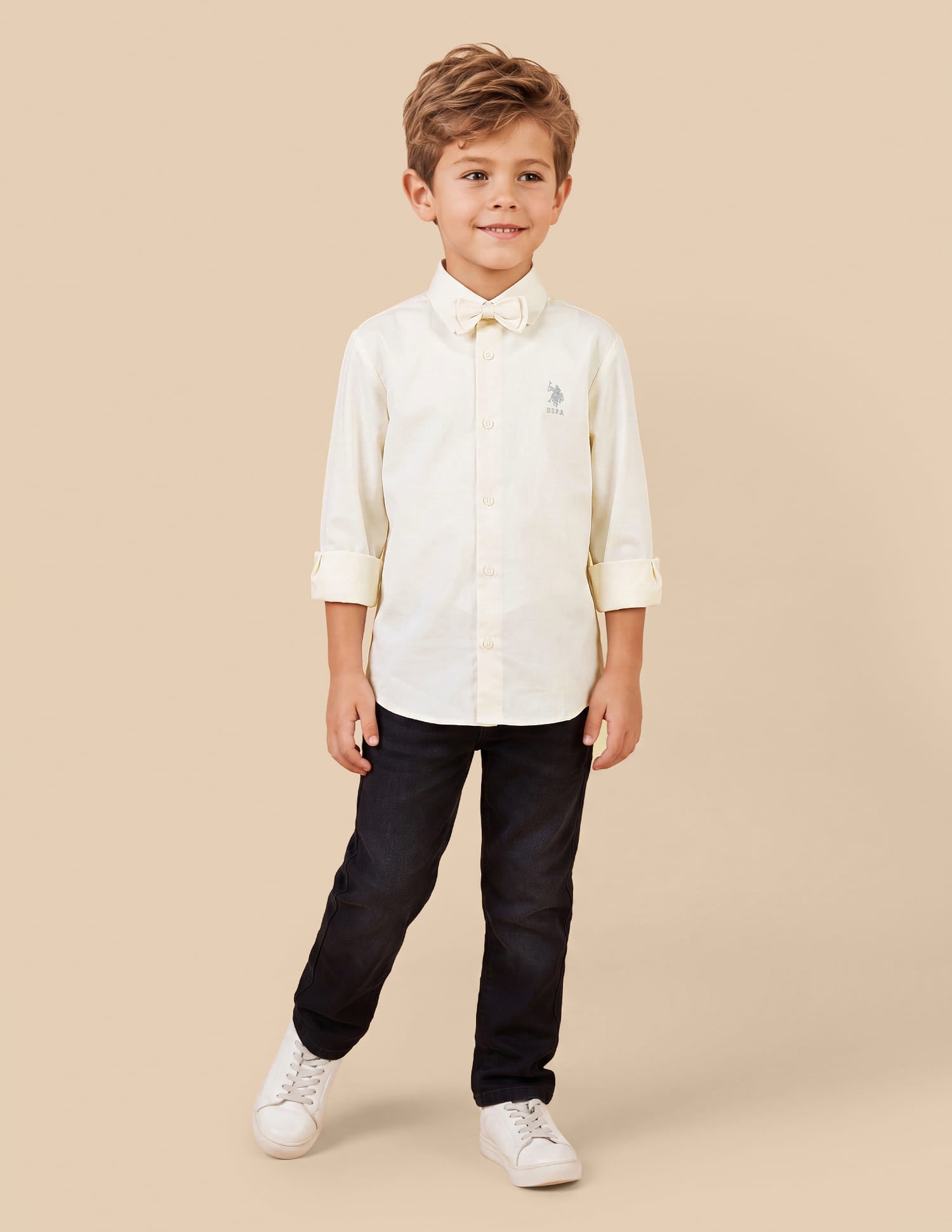 Satin Regular Fit Shirt White - U.S. Polo Assn. India | Large