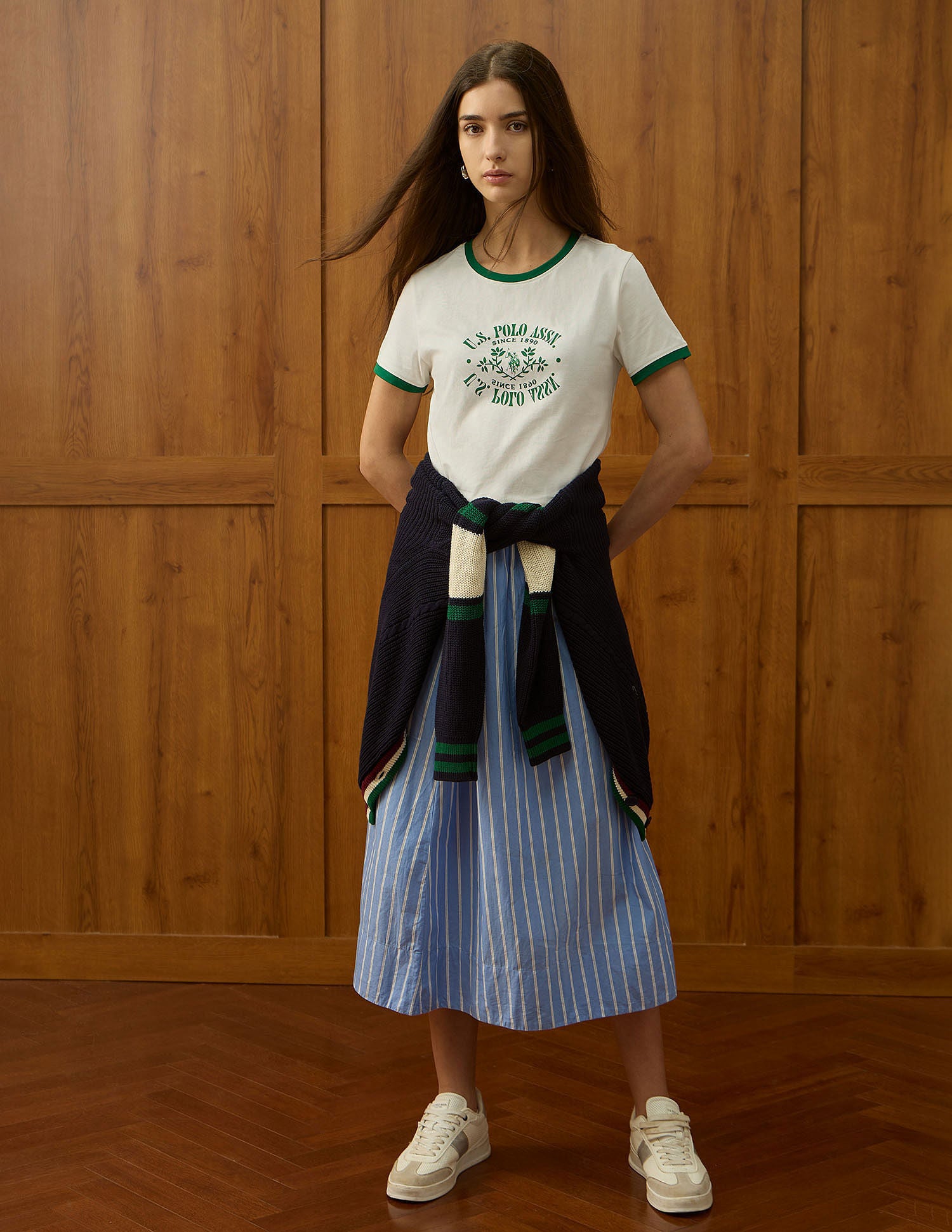 Regular Fit Brand Printed T-Shirt Off White - U.S. POLO ASSN. | Large