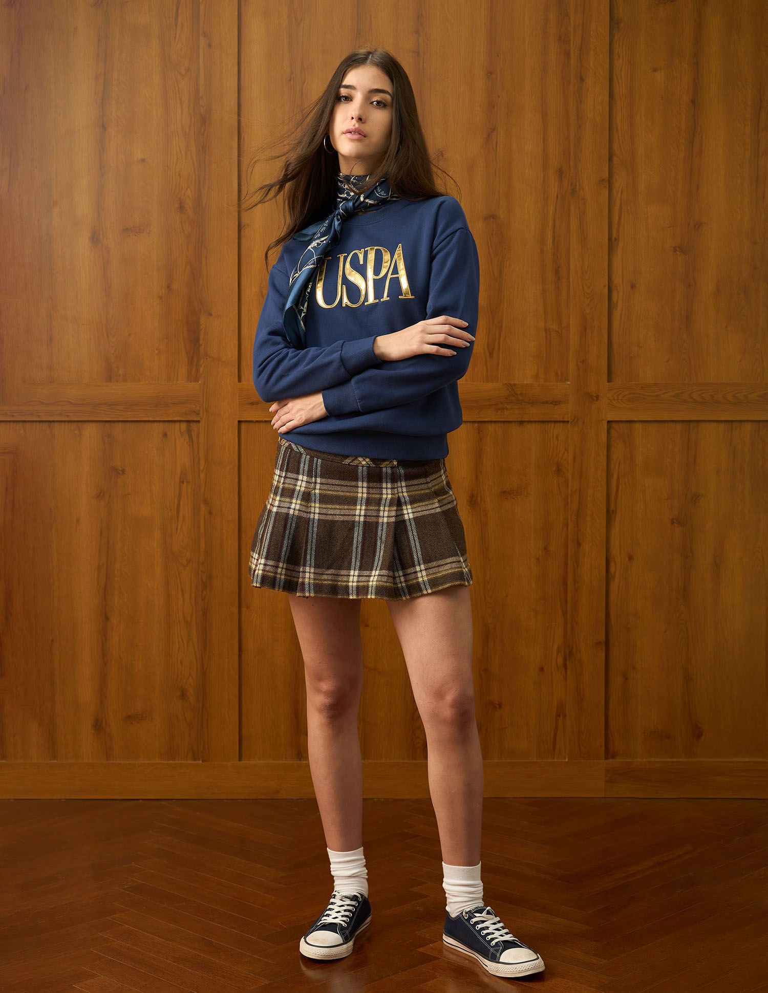 Brand Printed Loose Fit Sweatshirt Blue - U.S. POLO ASSN. | Large