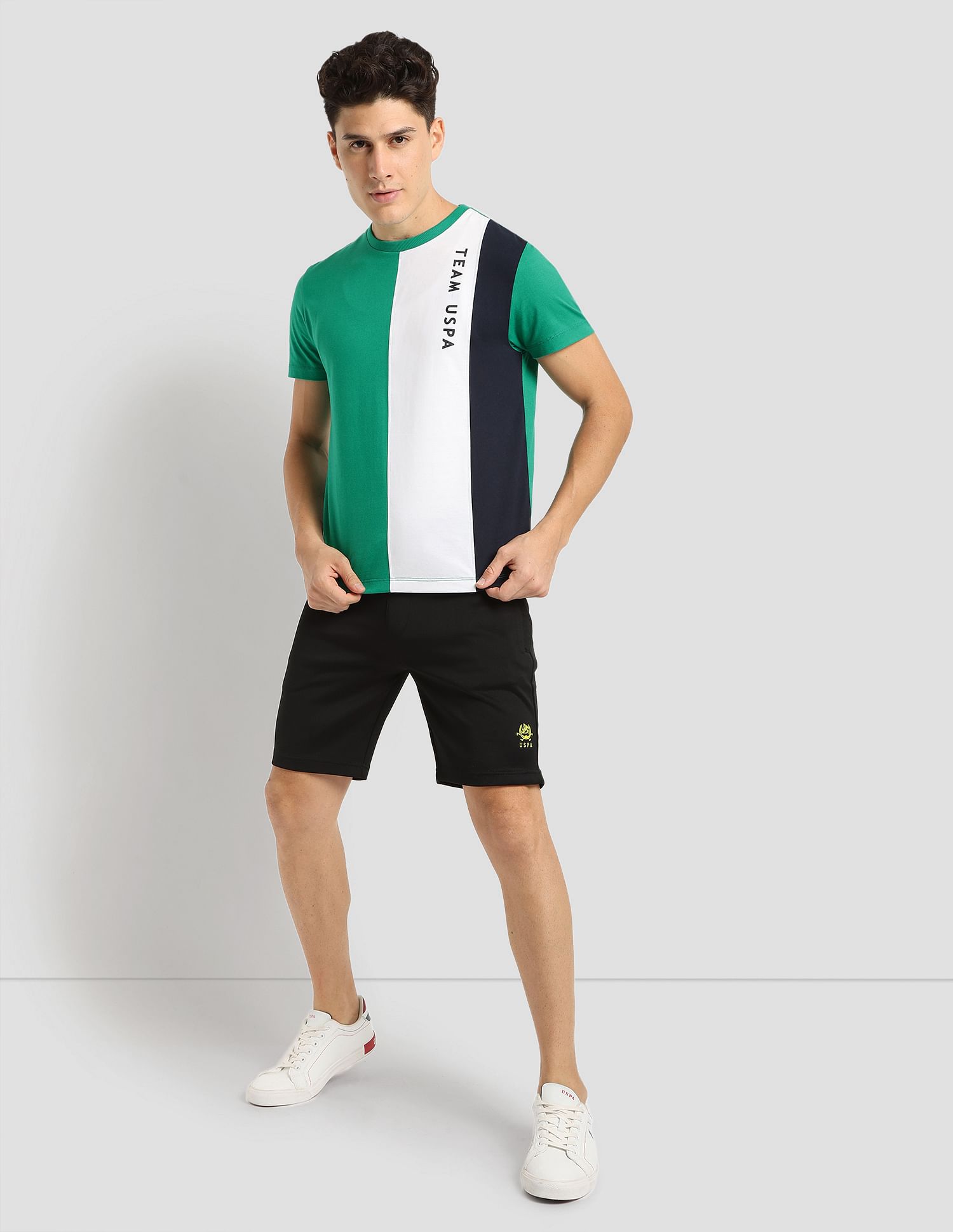 Colour Block Training T-Shirt Green - U.S. POLO ASSN. | Large