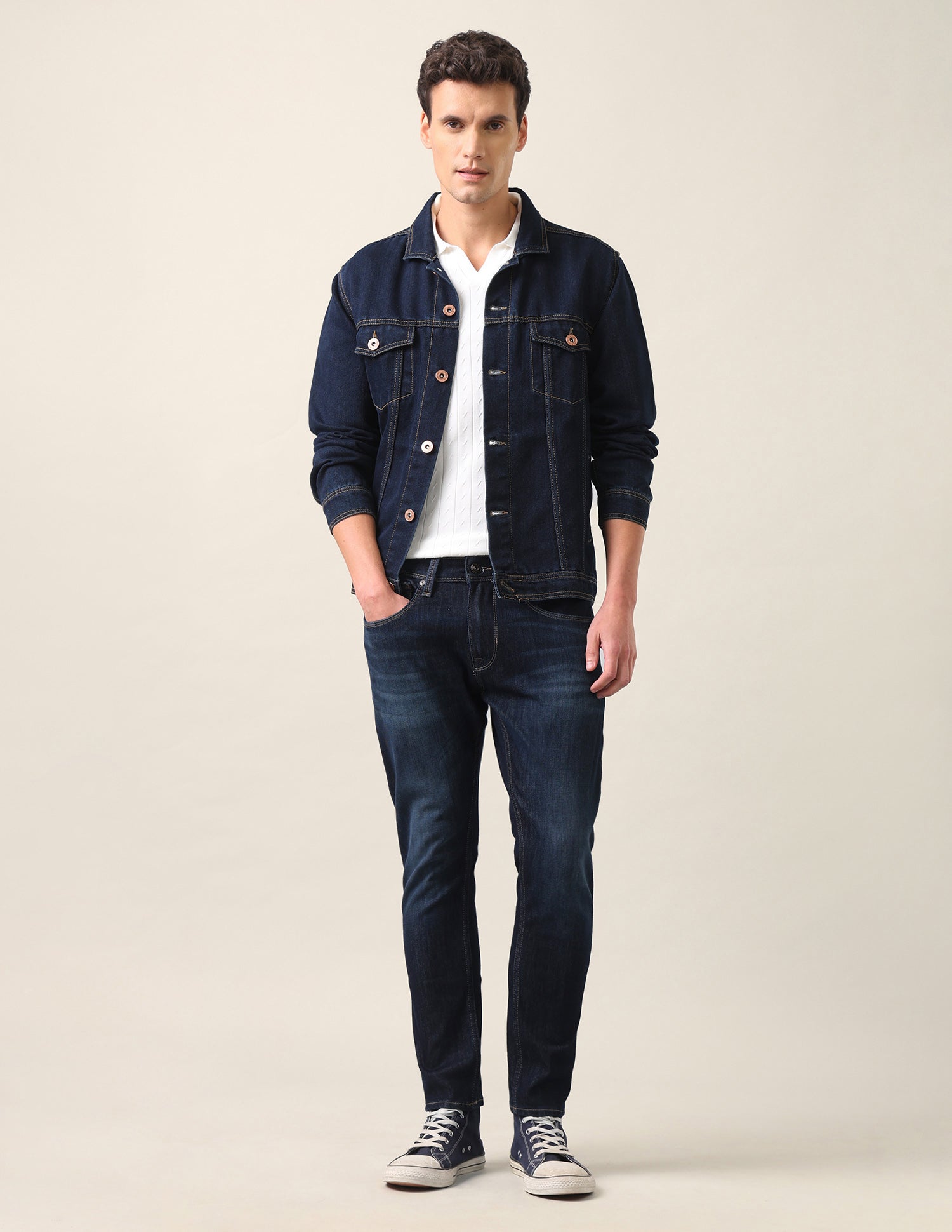 Henry Tapered Fit Blue Jeans Mid Blue - U.S. Polo Assn. India | Large