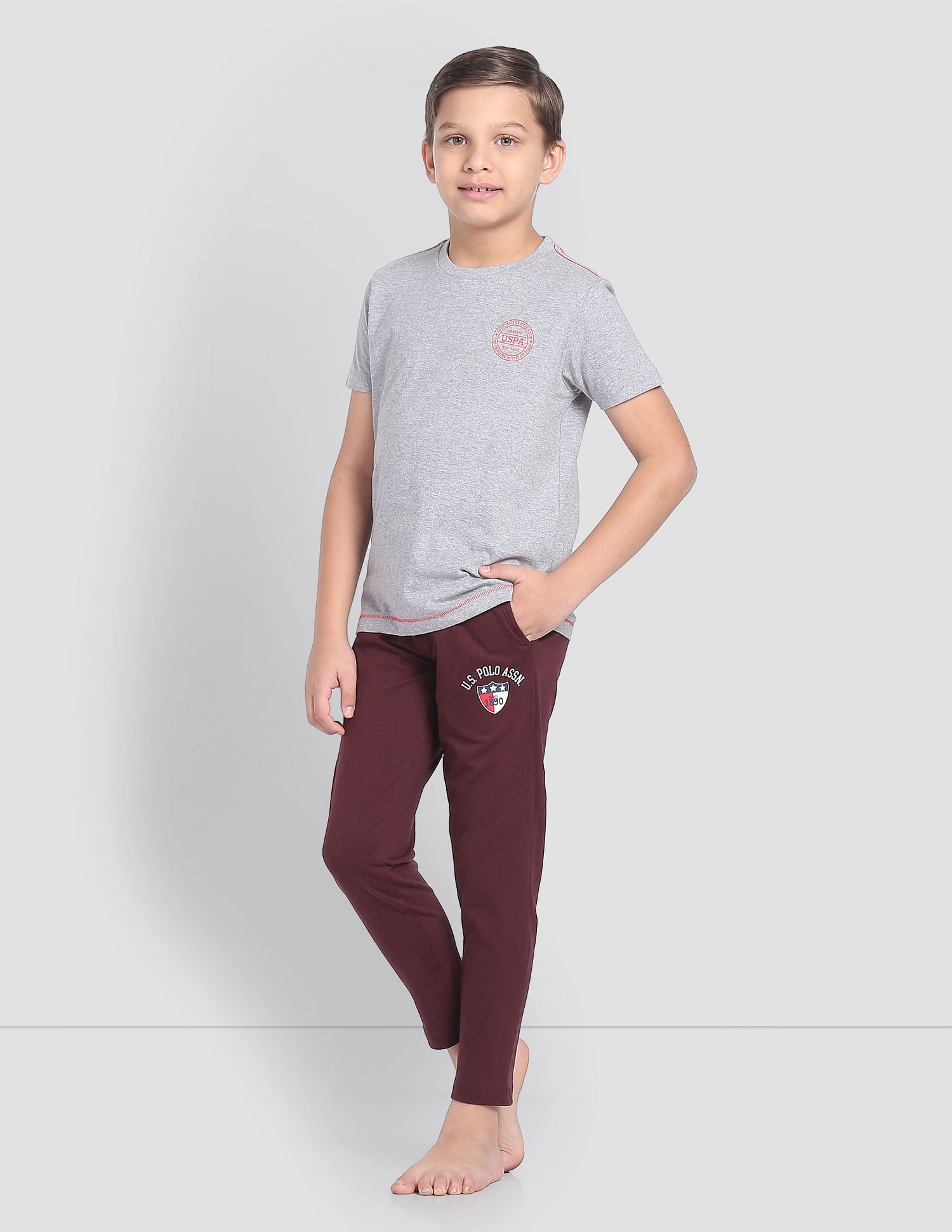 Drawstring Waist OKR01 Track Pants - Pack Of 1 Maroon - U.S. POLO ASSN. | Large