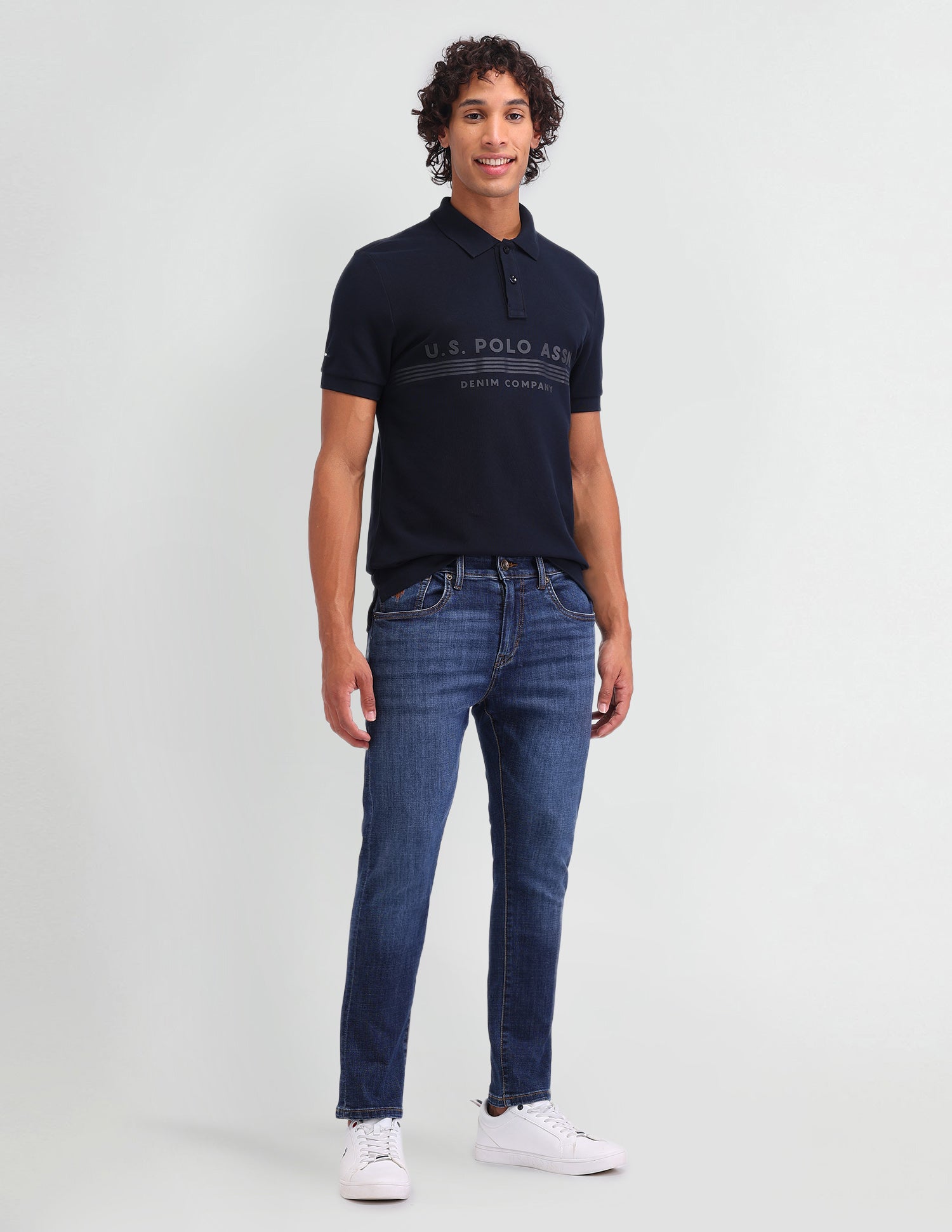 Henry Tapered Fit Blue Jeans Blue - U.S. POLO ASSN. | Large