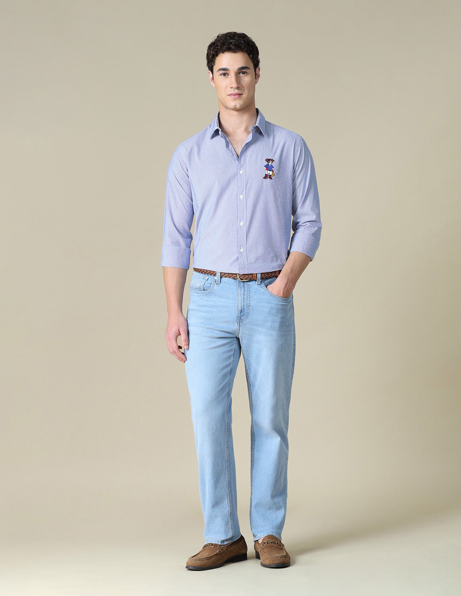 Vertical Striped Tailored Fit Shirt Blue - U.S. Polo Assn. India | Large