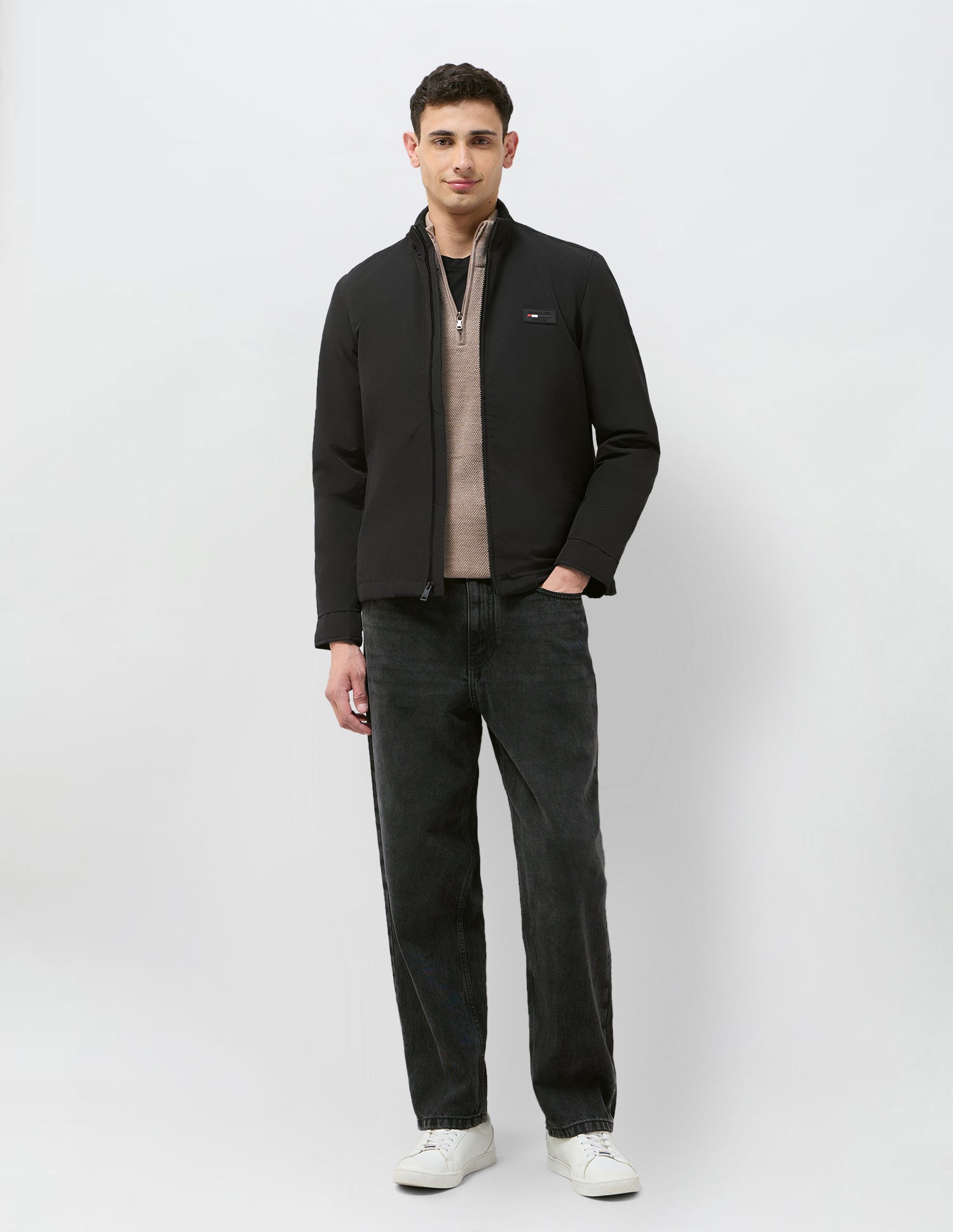 High Neck Solid Jacket Black - U.S. POLO ASSN. | Large