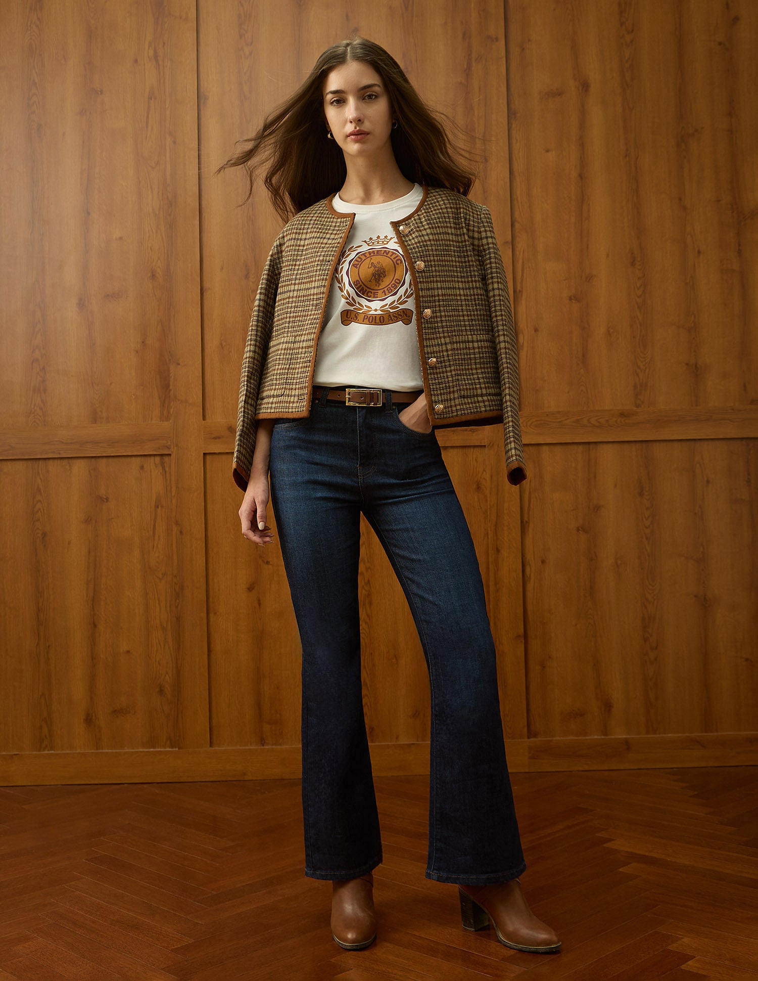 Oversized Fit Brand Printed T-Shirt Off White - U.S. POLO ASSN. | Large