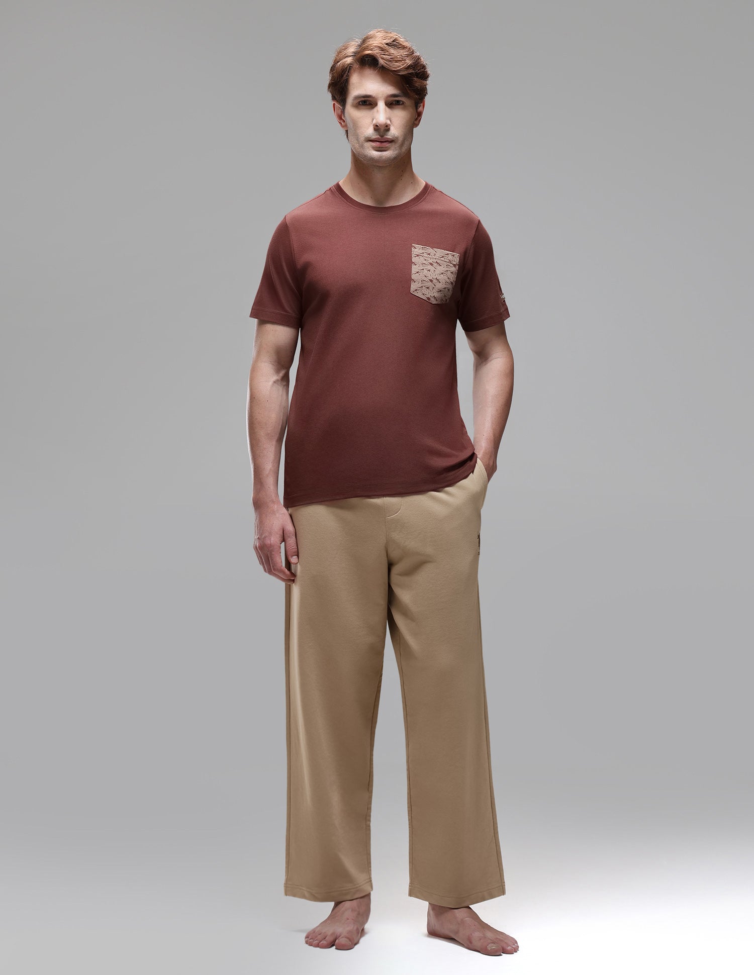 Breathable Comfort Fit OEE18 Lounge T-Shirt Sable - U.S. Polo Assn. India | Large
