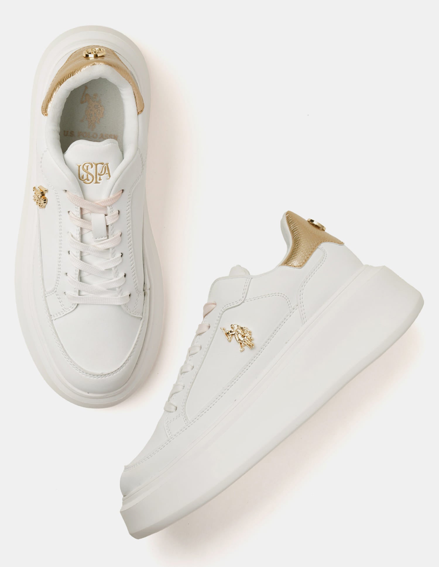 Eleanor 3.0 Off White Light Weight Sneaker Shoes Off White - U.S. Polo Assn. India | Large