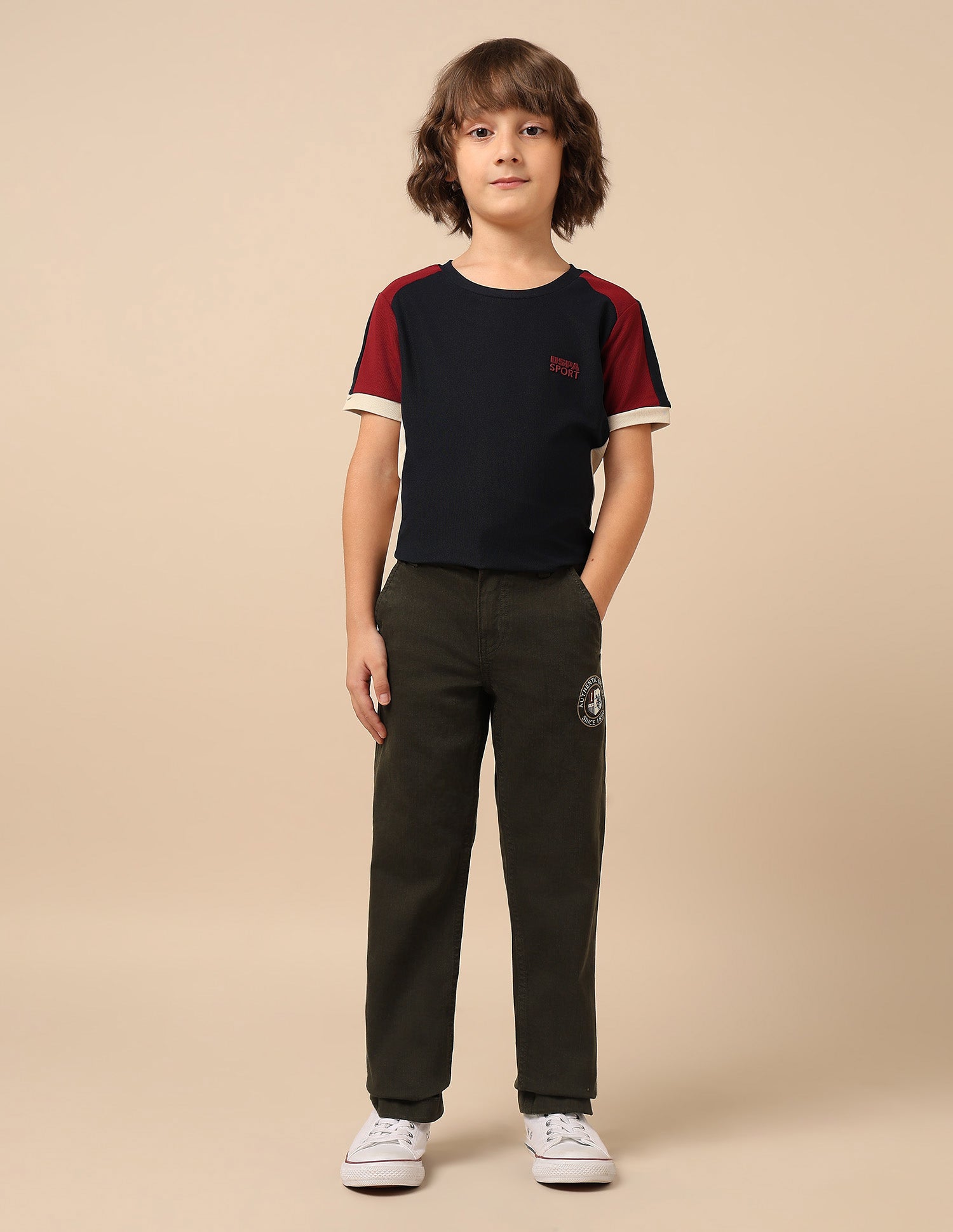 Boys Mid Rise Relaxed Fit Jeans Olive - U.S. POLO ASSN. | Large