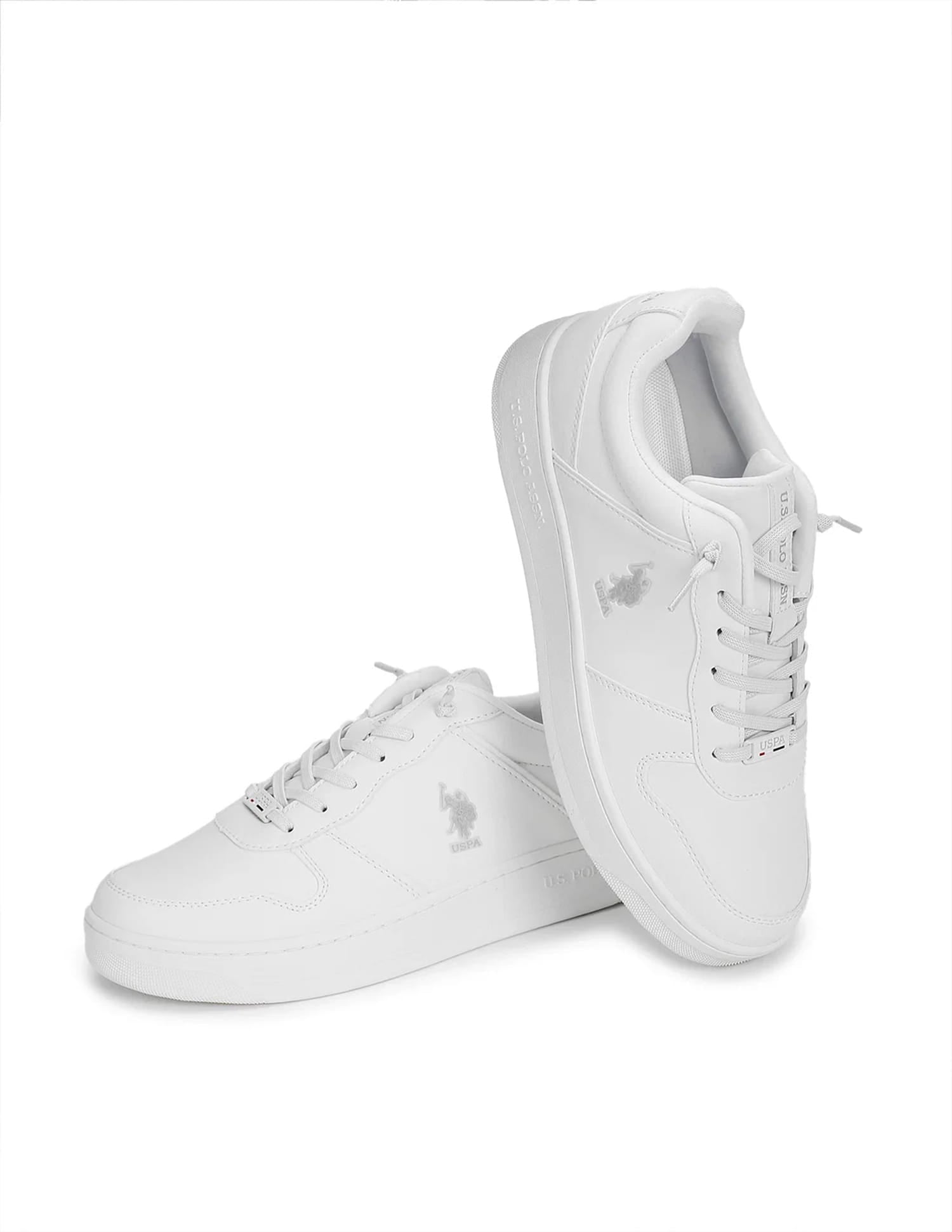 Men Jaxon 2.0 Off White Retro Court Sneakers Off White - U.S. Polo Assn. India | Large