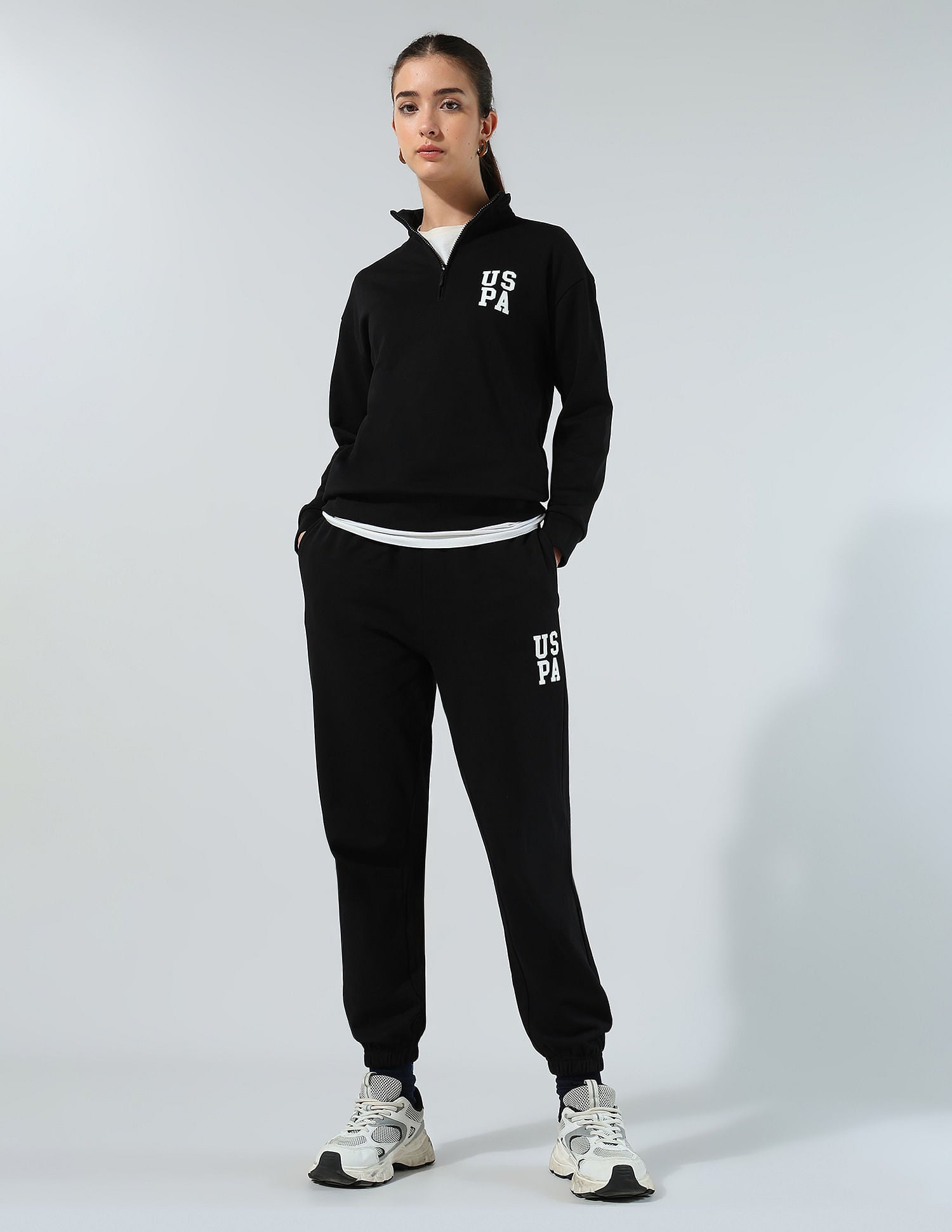 Regular Solid Joggers Black - U.S. POLO ASSN. | Large