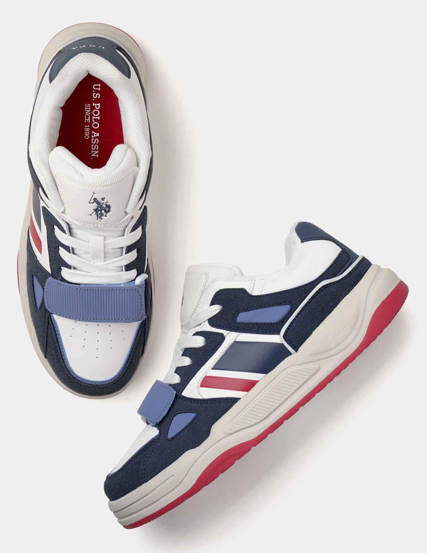 Men Steven Colour Blocked Sneakers Navy - U.S. Polo Assn. India | Large