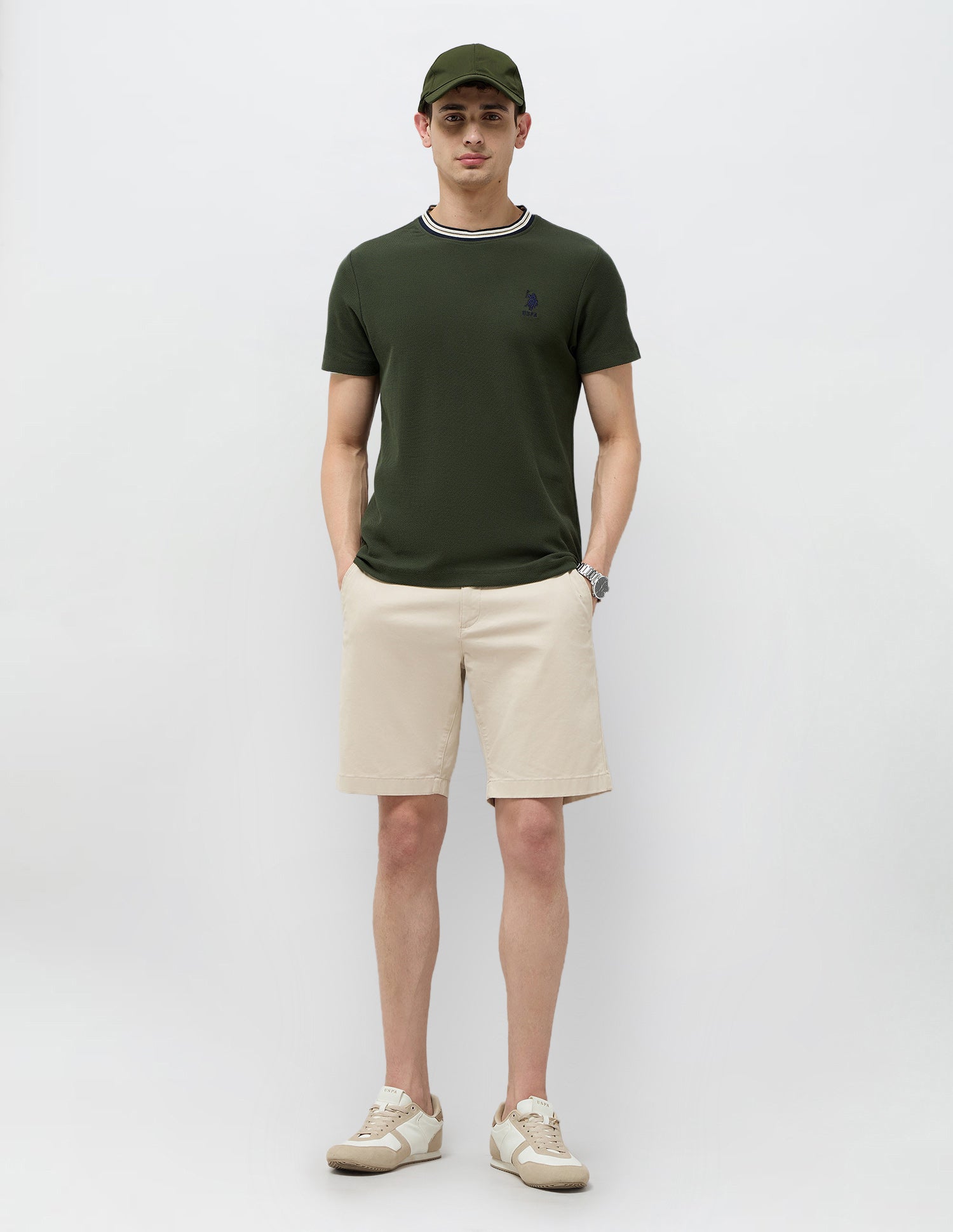 Solid Regular Fit T-Shirt Dark Green - U.S. POLO ASSN. | Large