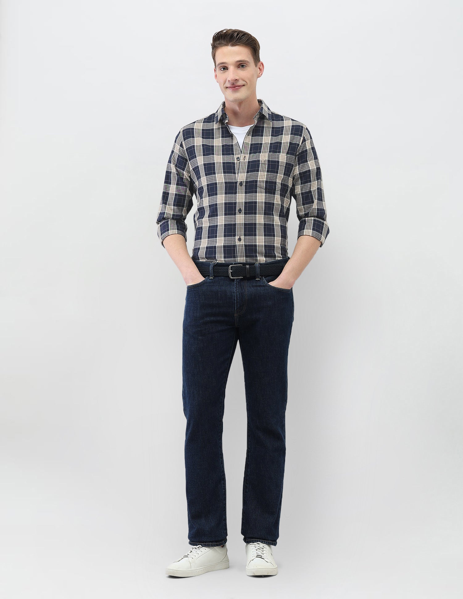 New Port Marina Regular Fit Shirt Navy - U.S. Polo Assn. India | Large