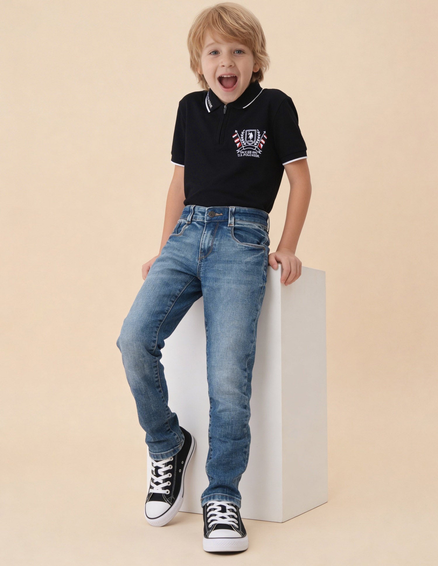Slim Fit Blue Jeans Light Blue - U.S. Polo Assn. India | Large