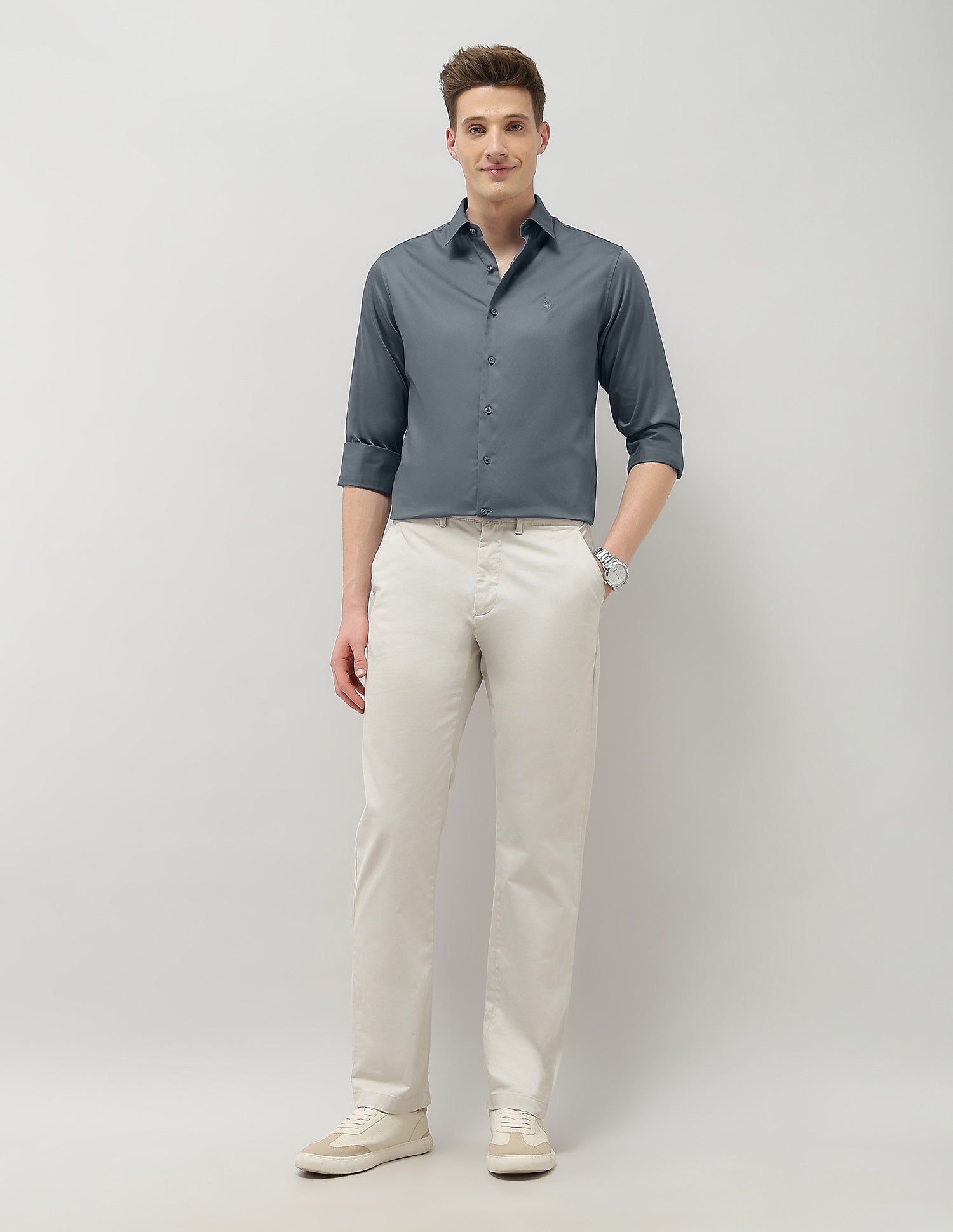 Solid Tailored Fit Shirt