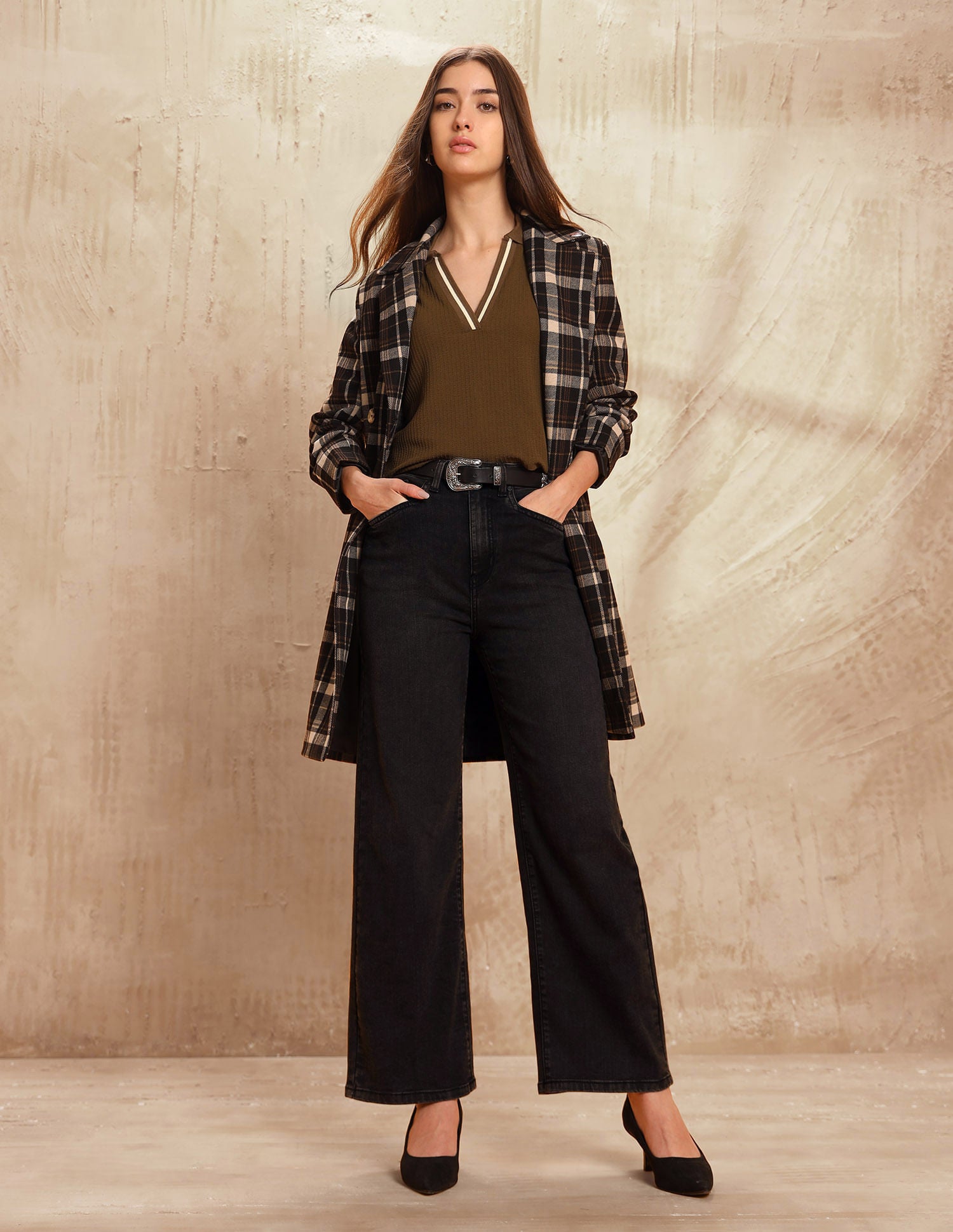 High Rise Wide Leg Fit Black - U.S. POLO ASSN. | Large