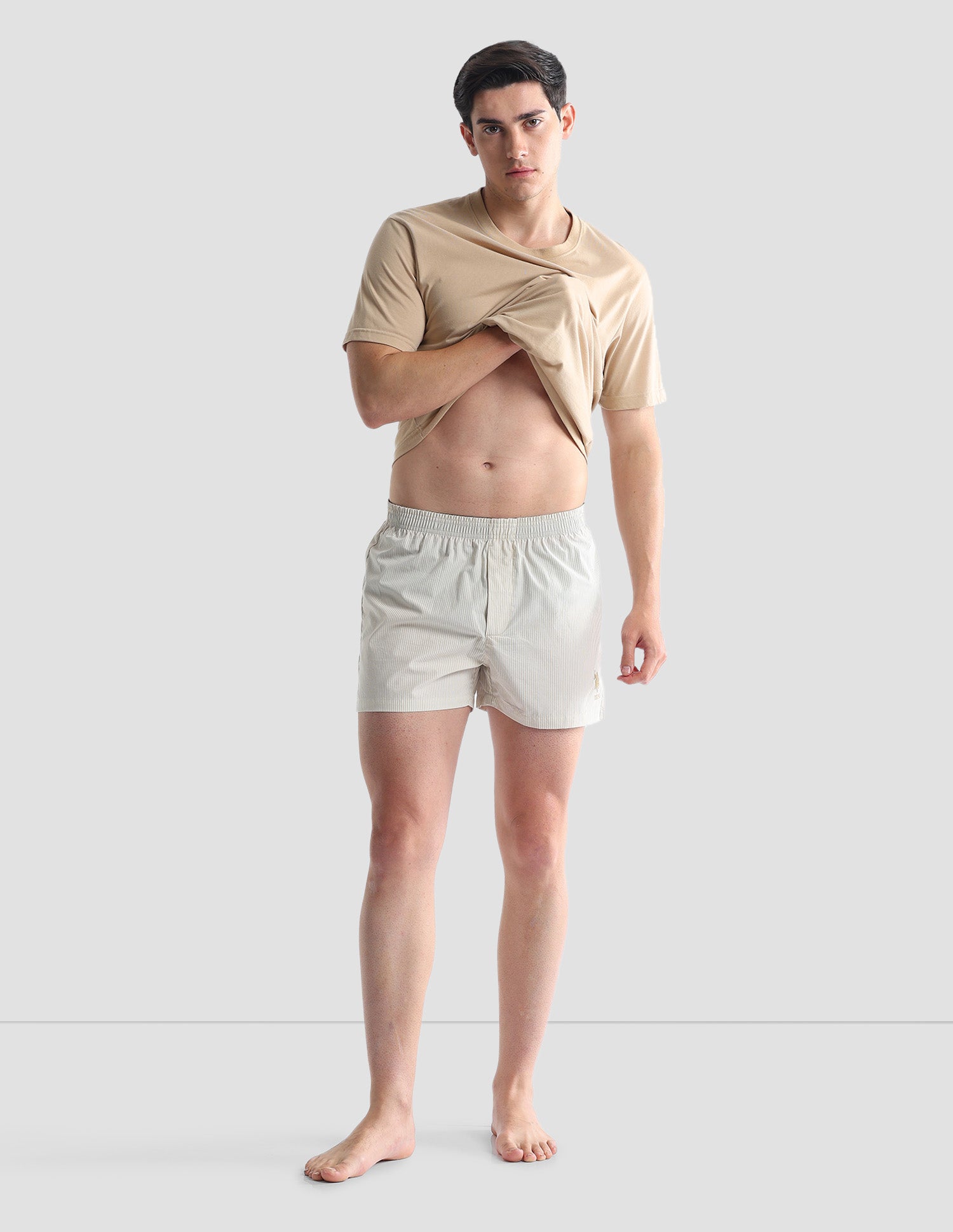 Pure Cotton EX004  Boxer Shorts - Pack of 1 Beige and White - U.S. POLO ASSN. | Large