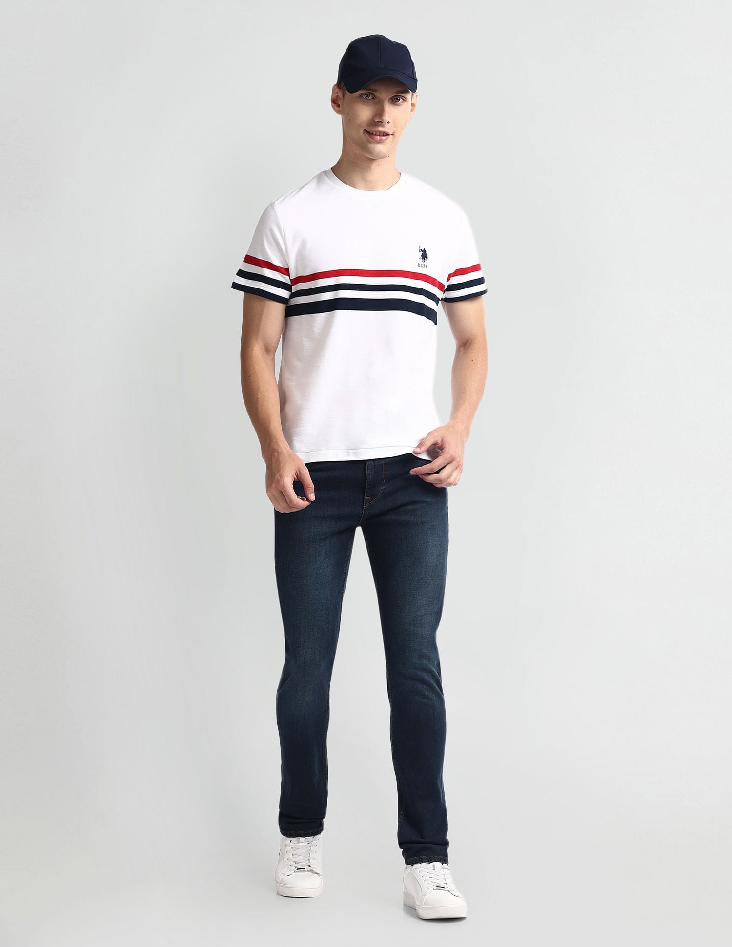 Regallo Skinny Fit Blue Jeans Blue - U.S. Polo Assn. India | Large