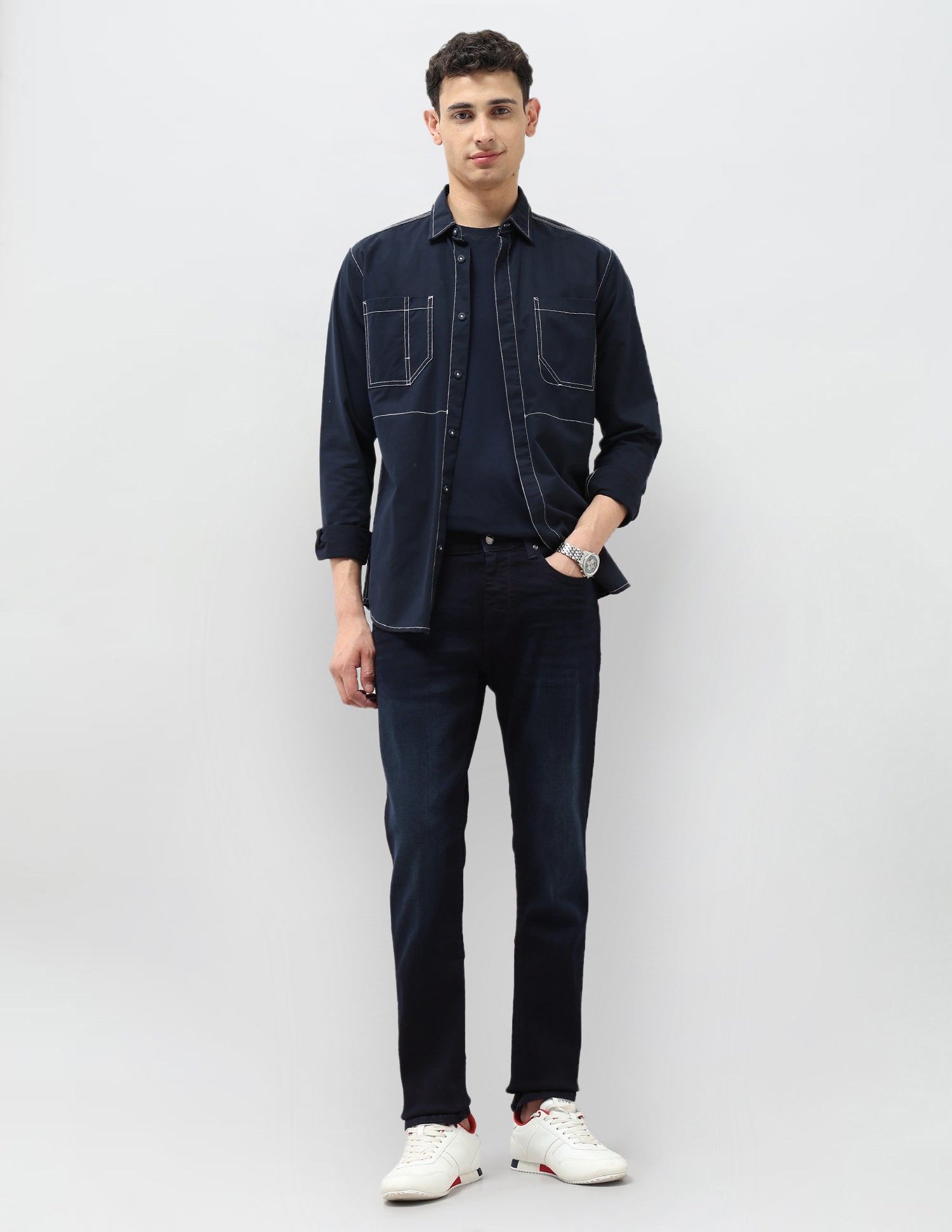 Brandon Slim Tapered Fit Black Gold Jeans Dark Blue - U.S. POLO ASSN. | Large