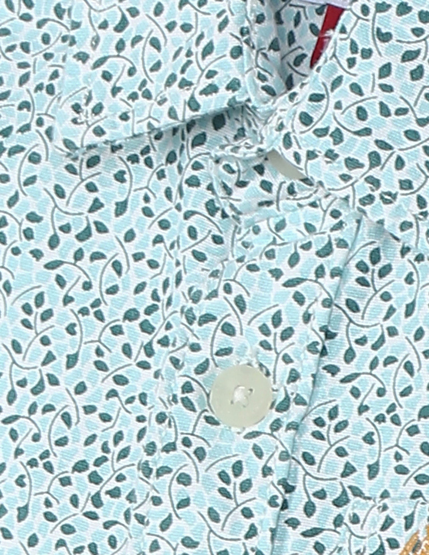 Boys Blue Spread Collar Printed Shirt Blue - U.S. POLO ASSN. | Large