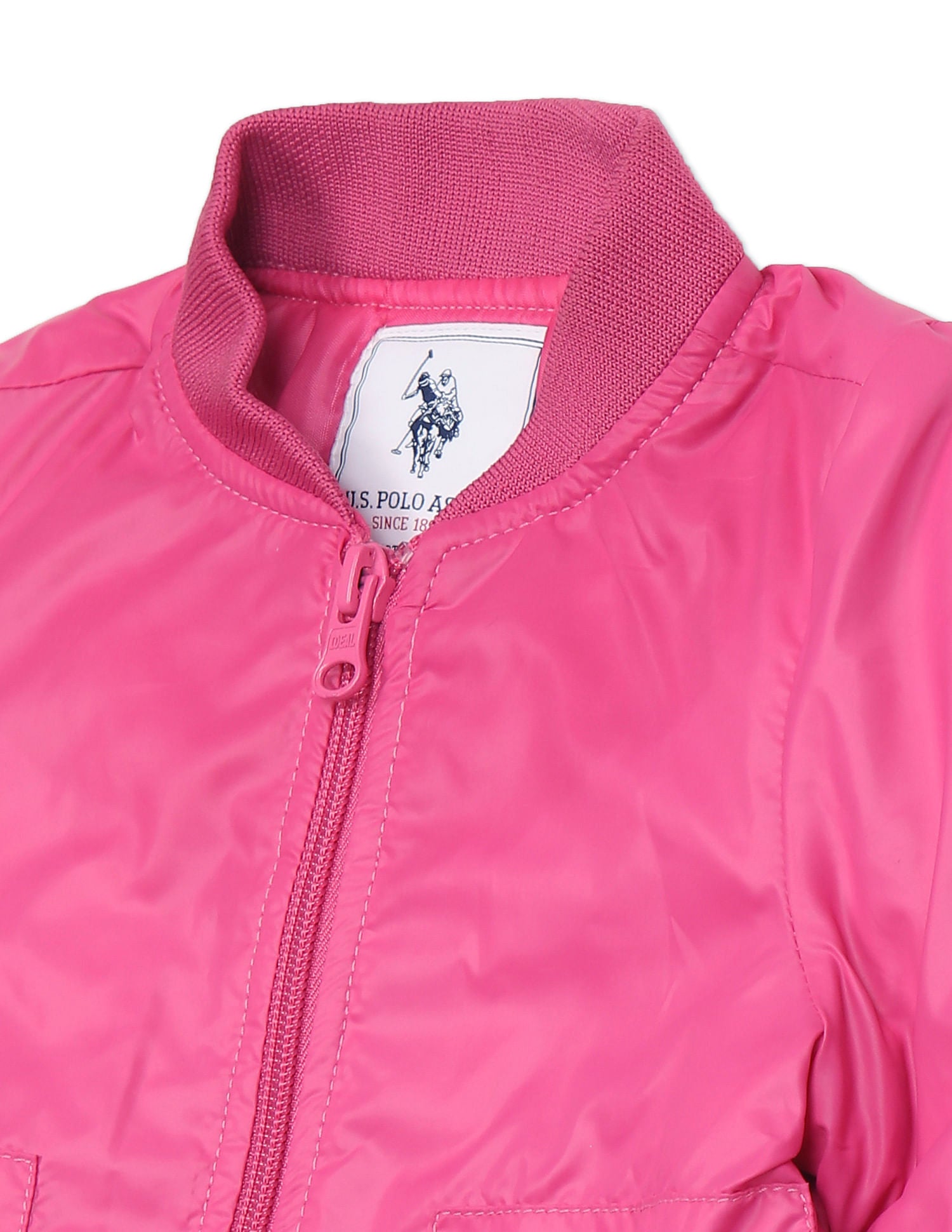 Long Sleeve High Neck Casual Jacket Pink - U.S. POLO ASSN. | Large