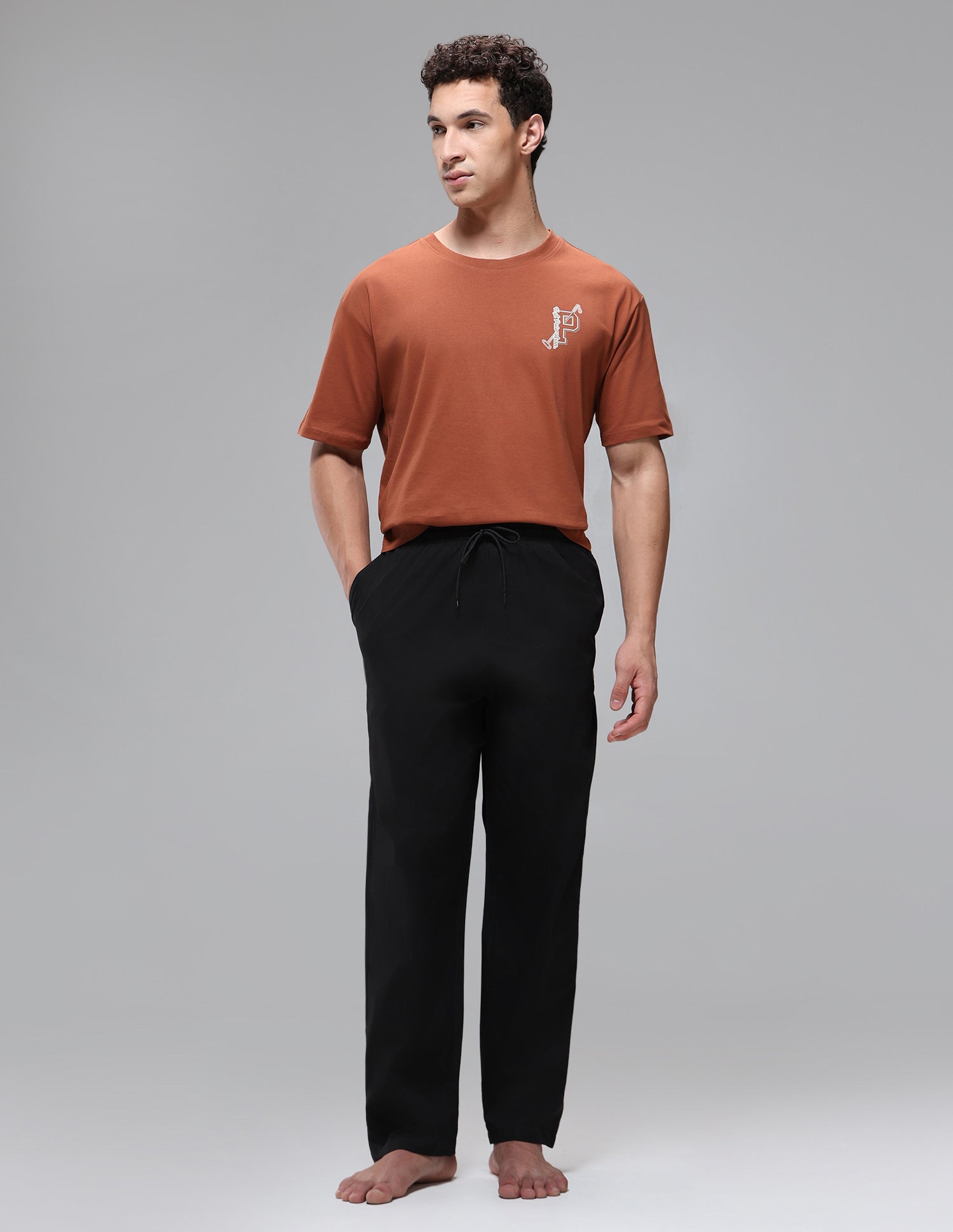 Midrise Pure Cotton OELP1 Pyjamas Black - U.S. Polo Assn. India | Large