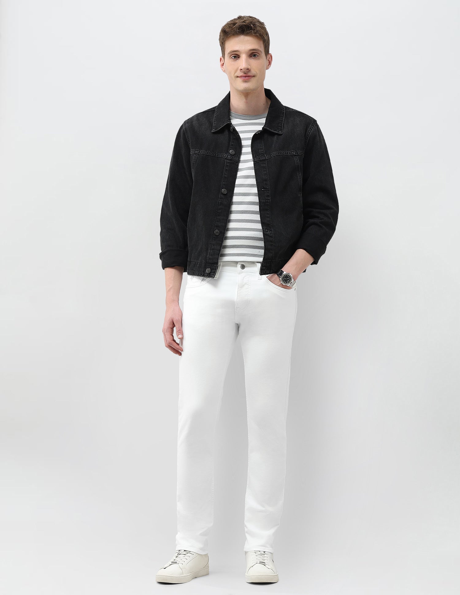 Brandon Slim Tapered Fit White Jeans White - U.S. Polo Assn. India | Large