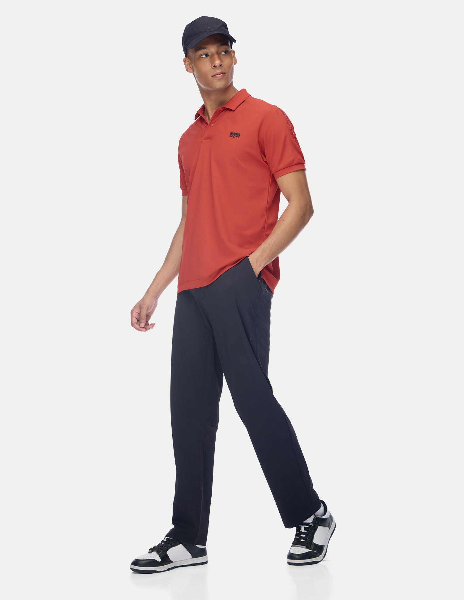 Solid Regular Fit Active Polo Shirt Orange - U.S. Polo Assn. India | Large