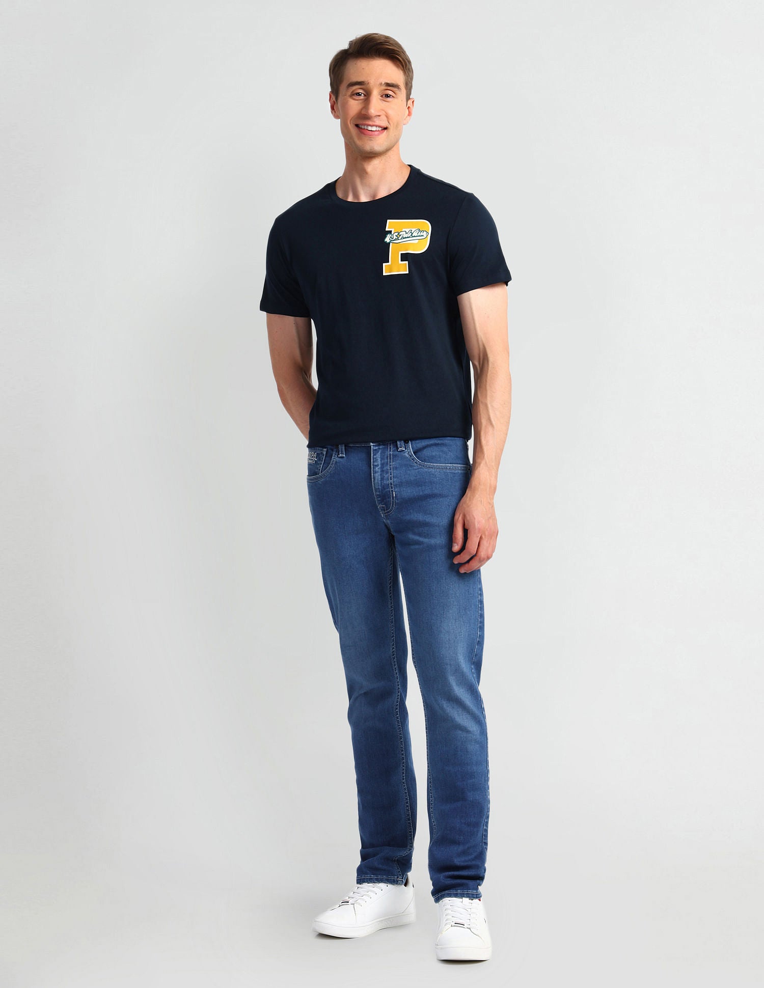 Regallo Skinny Fit Blue Jeans Blue - U.S. Polo Assn. India | Large